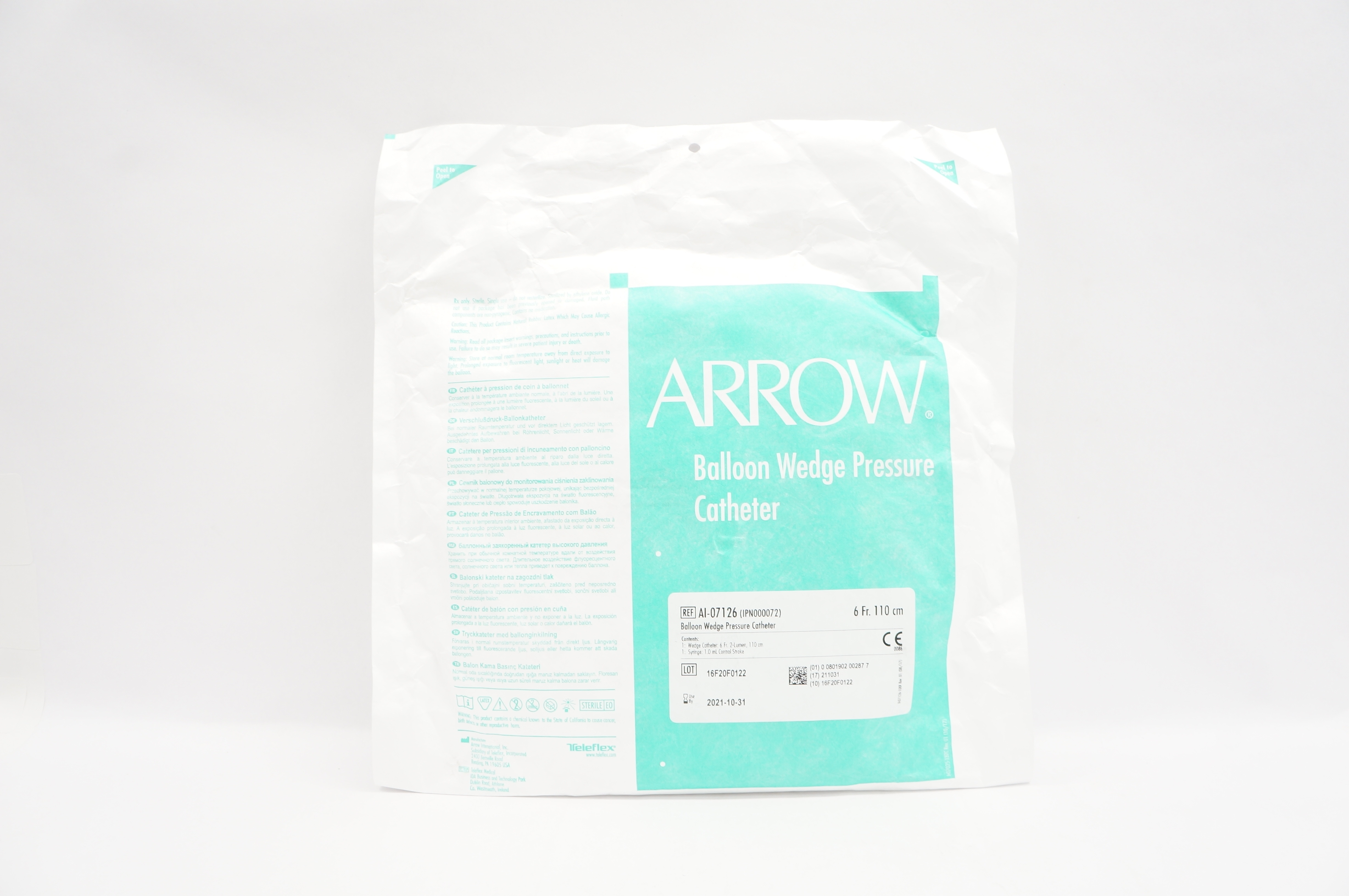 Arrow AI-07126 Balloon Wedge Pressure Cath 6Fr. 2-Lumen 110cm (x)