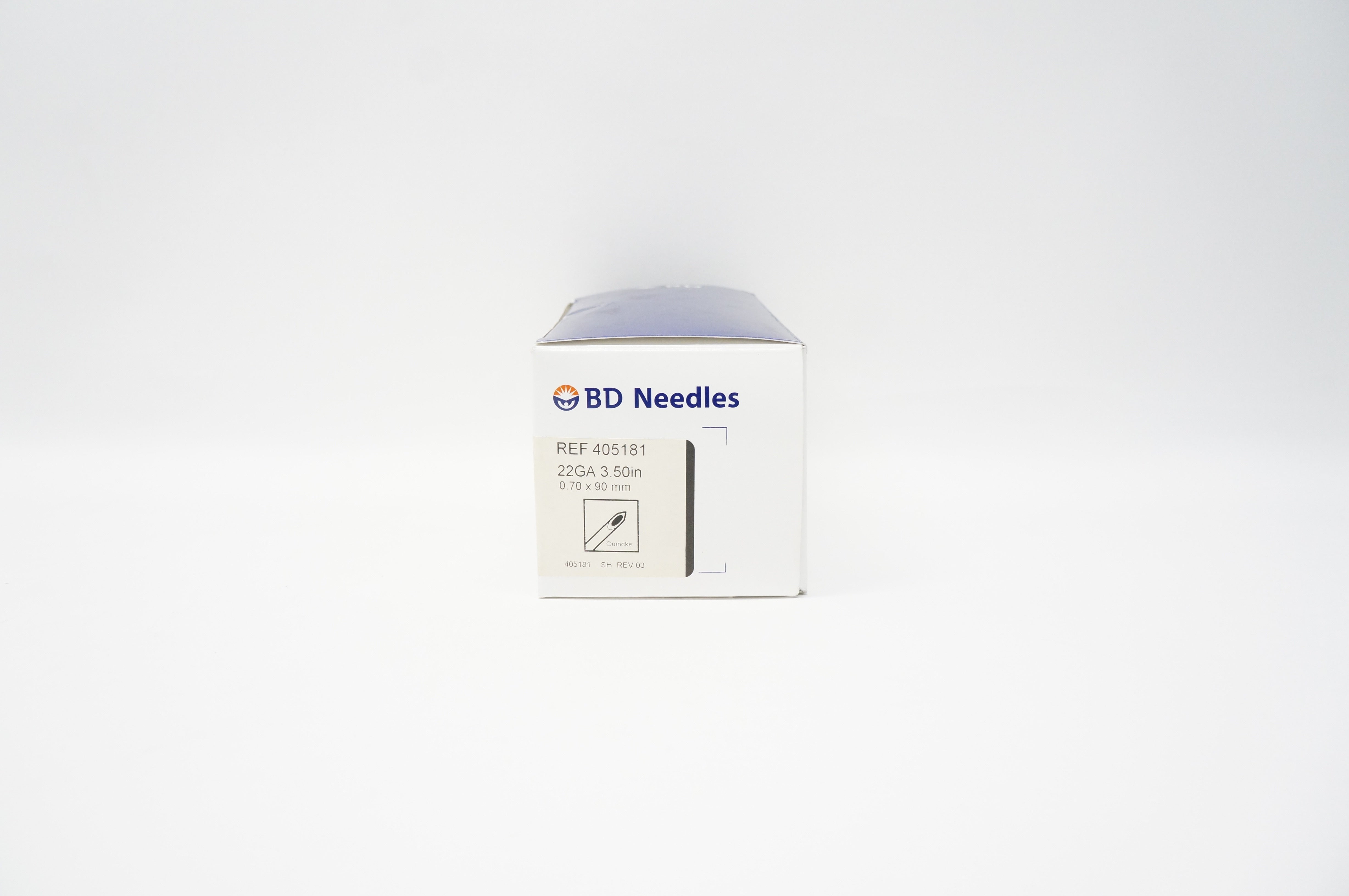BD 405181 Becton Spinal Ndle Quincke Type Point  22G x 3.50inch (x) - Box of 20