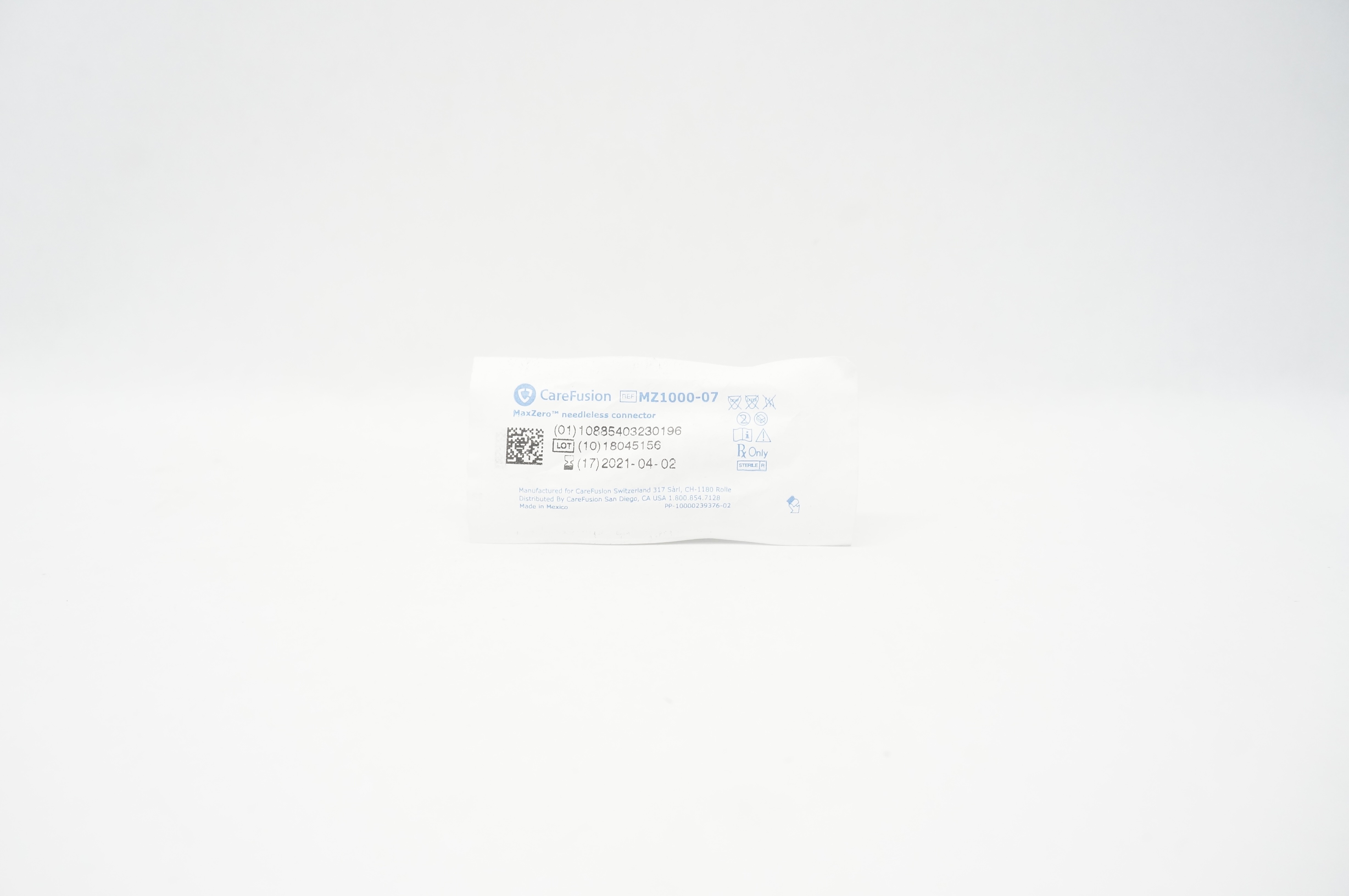 CareFusion MZ1000-07 MaxZero Ndleless Connector (x)