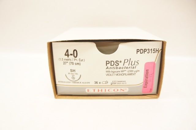 Ethicon PDP315H 4-0 PDS Plus SH, 26mm 1/2c Taper, 27inch (x) - Box of 33