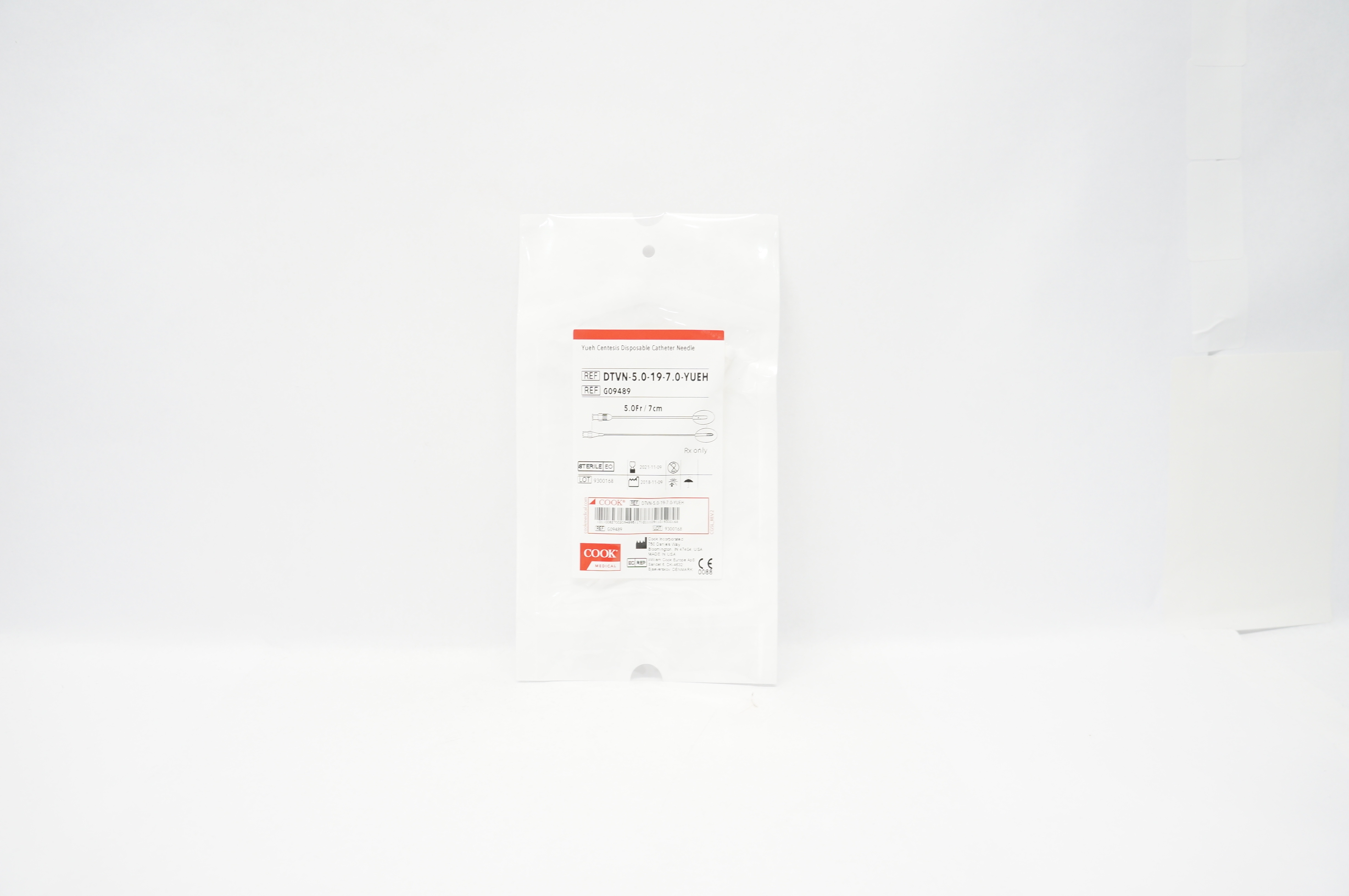 Cook Medical G09489 Yueh Centesis Disposable Cath. Ndle. 5F x 7cm (x)