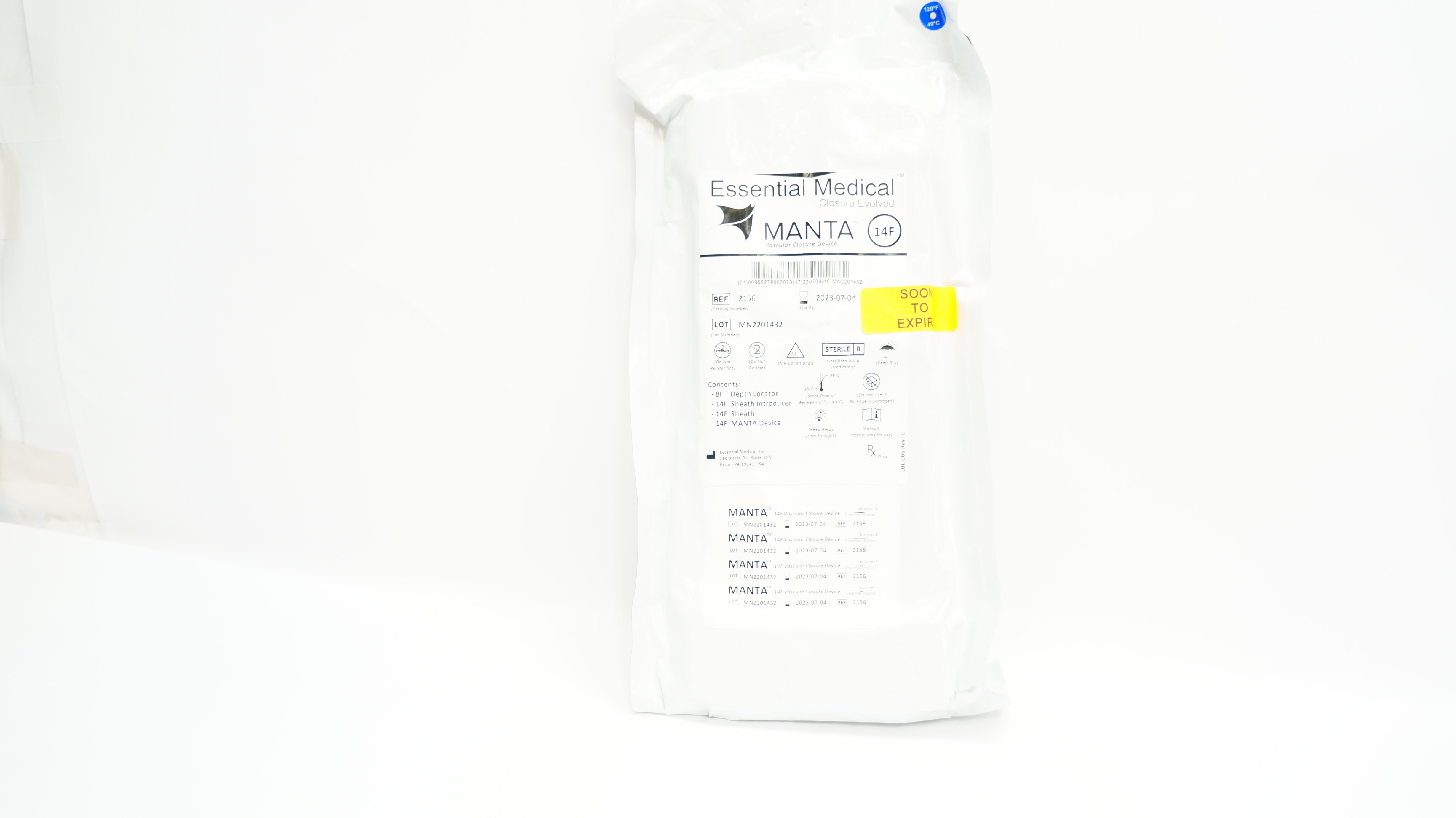 Essential Medical 2156 Manta Vascular Closure Device 14F (x)