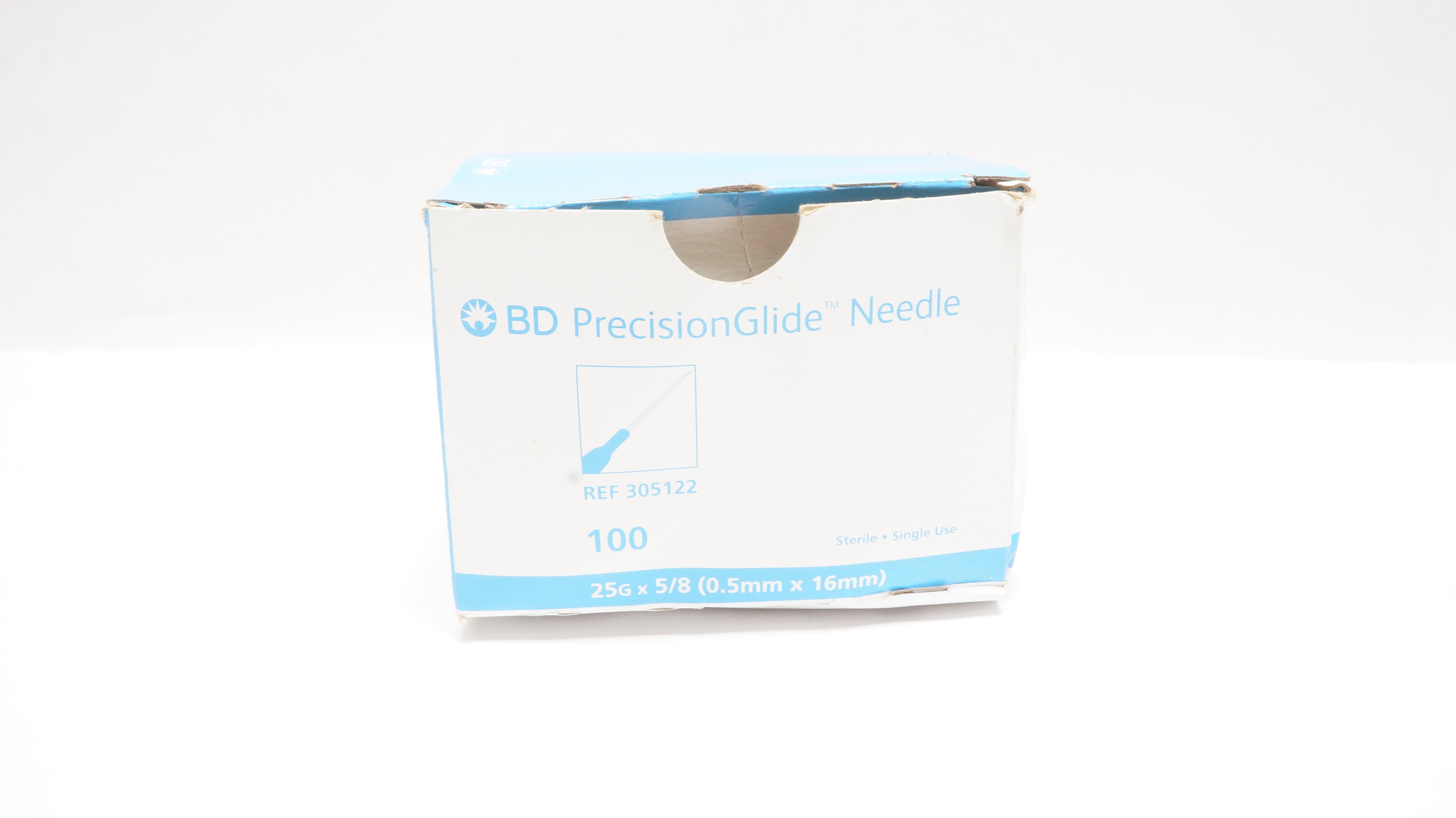 BD 305122 Precision Glide Ndle 25G x 5/8inch - Box of 53