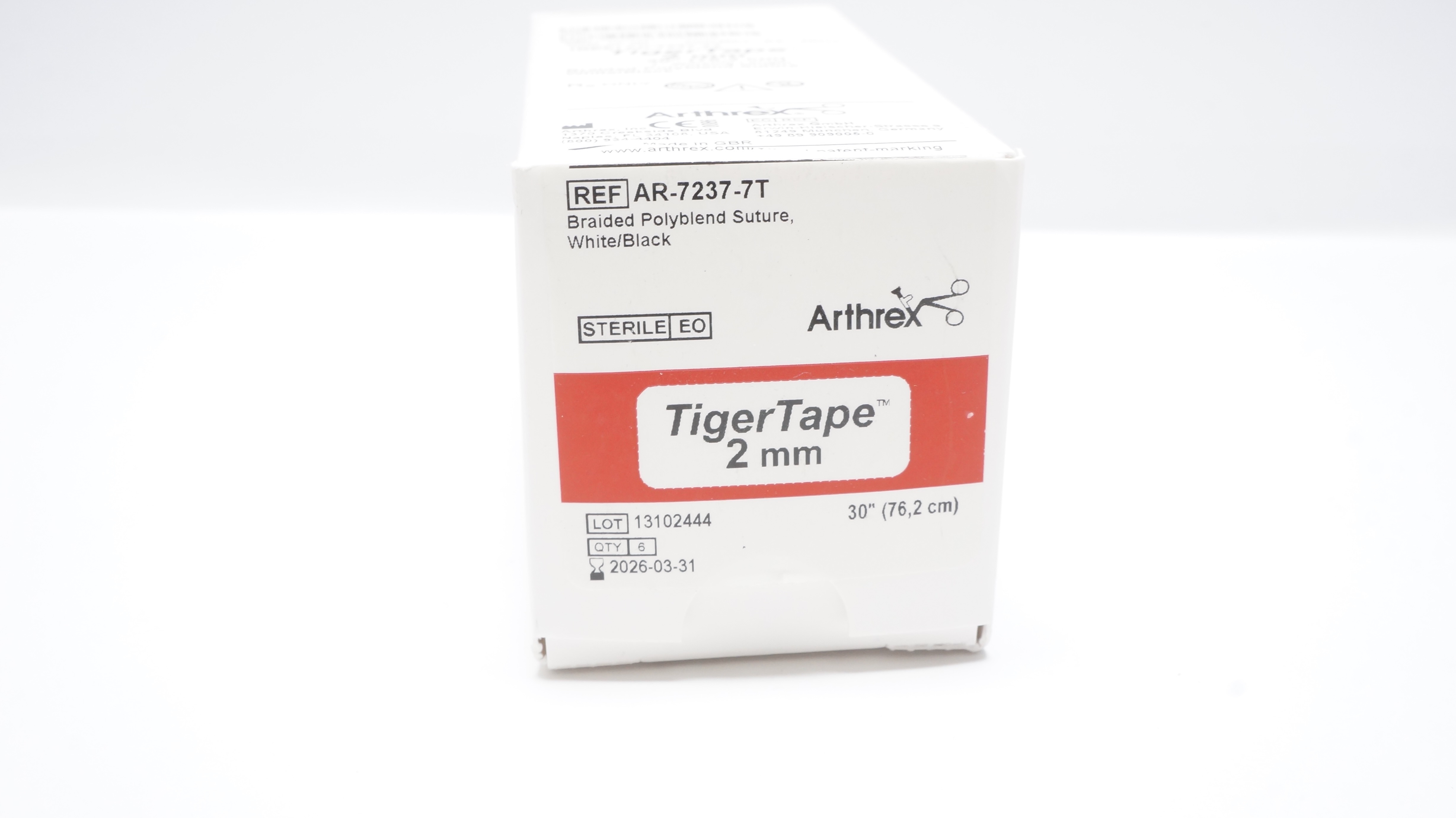 Arthrex AR-7237-7T TigerTape Braided Polyblend Stre 2mm, 30inch 7inch ...