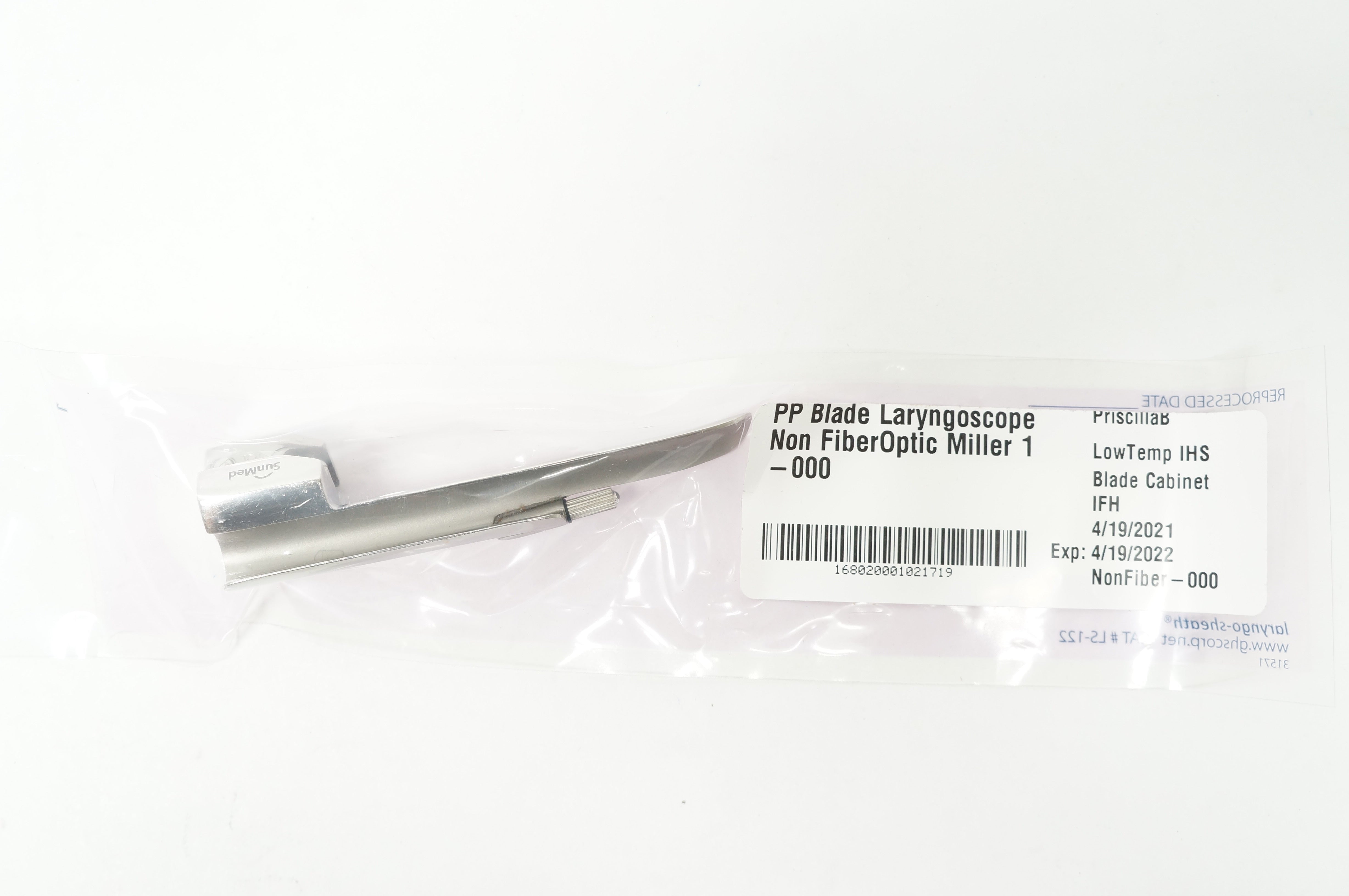 GHS LS-122 PP Blade Laryngoscope Non FiberOptic Miller 1-000