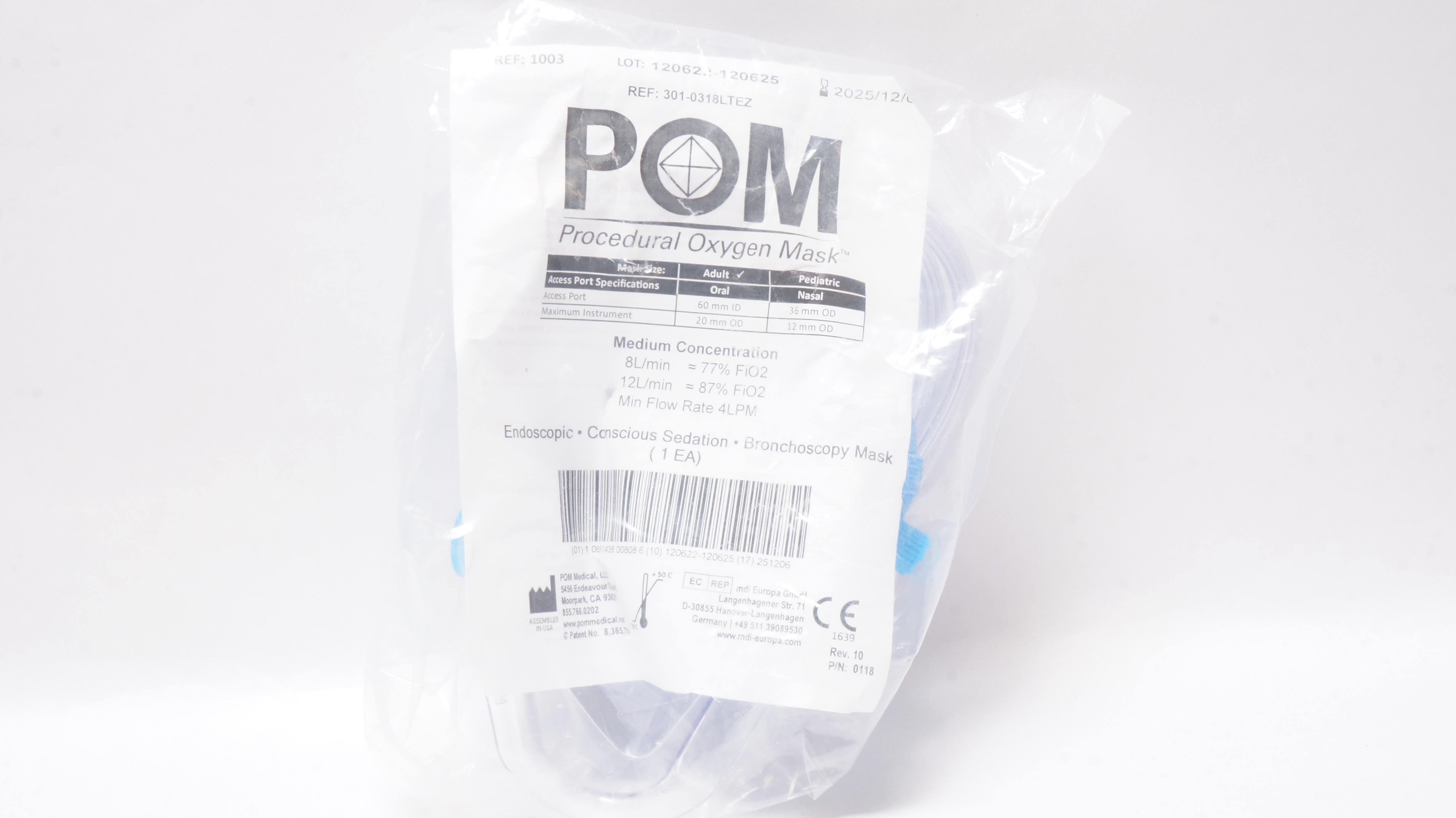 POM Medical 1003 Procedural Oxygen Mask