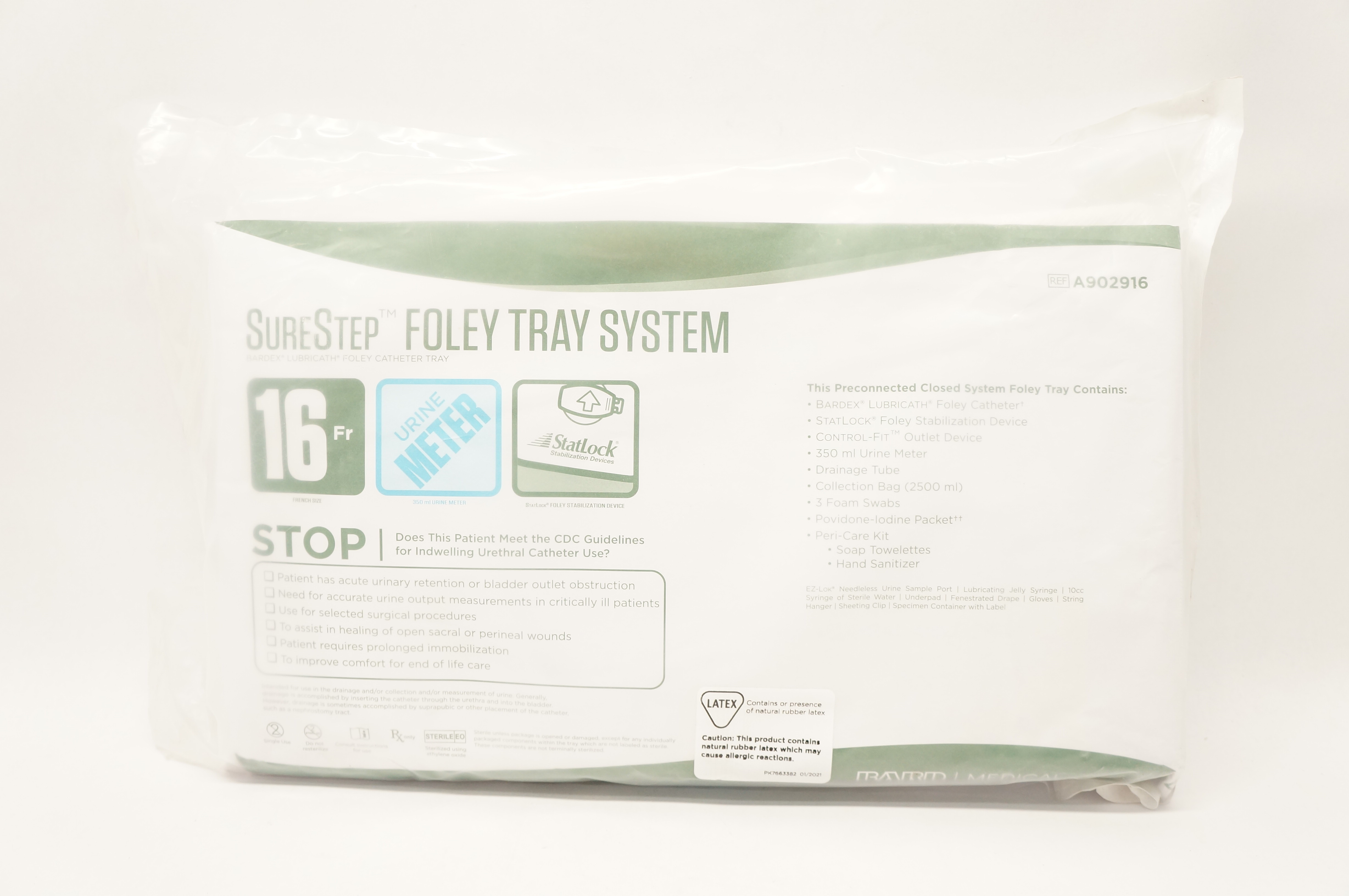 Bard A902916 Bardex SureStep Lubricath Foley Cath. Tray 16Fr (x)