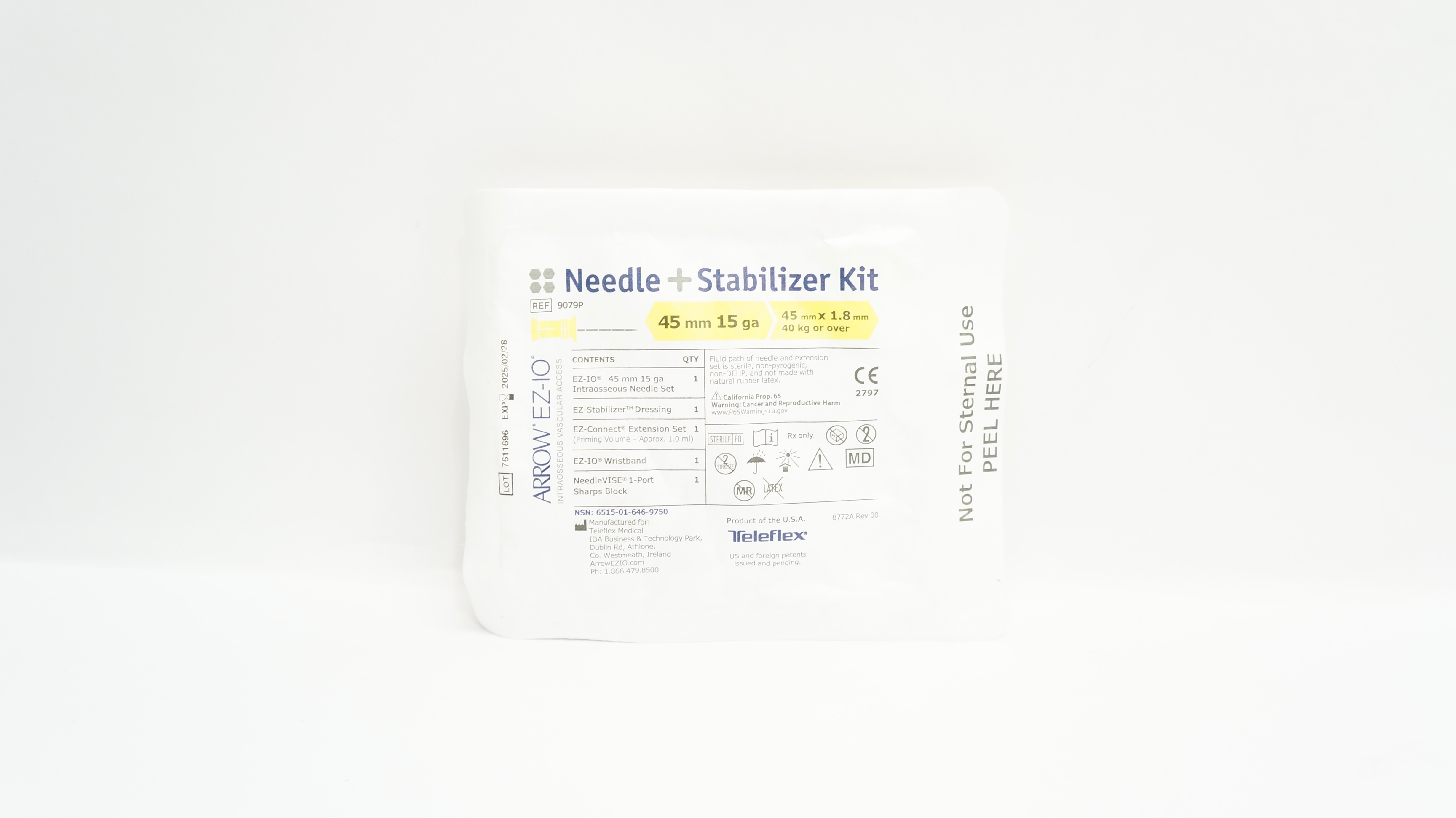 Teleflex 9079P Arrow EZ-IO Ndle + Stabilizer Kit 40kg< 15ga x 45mm