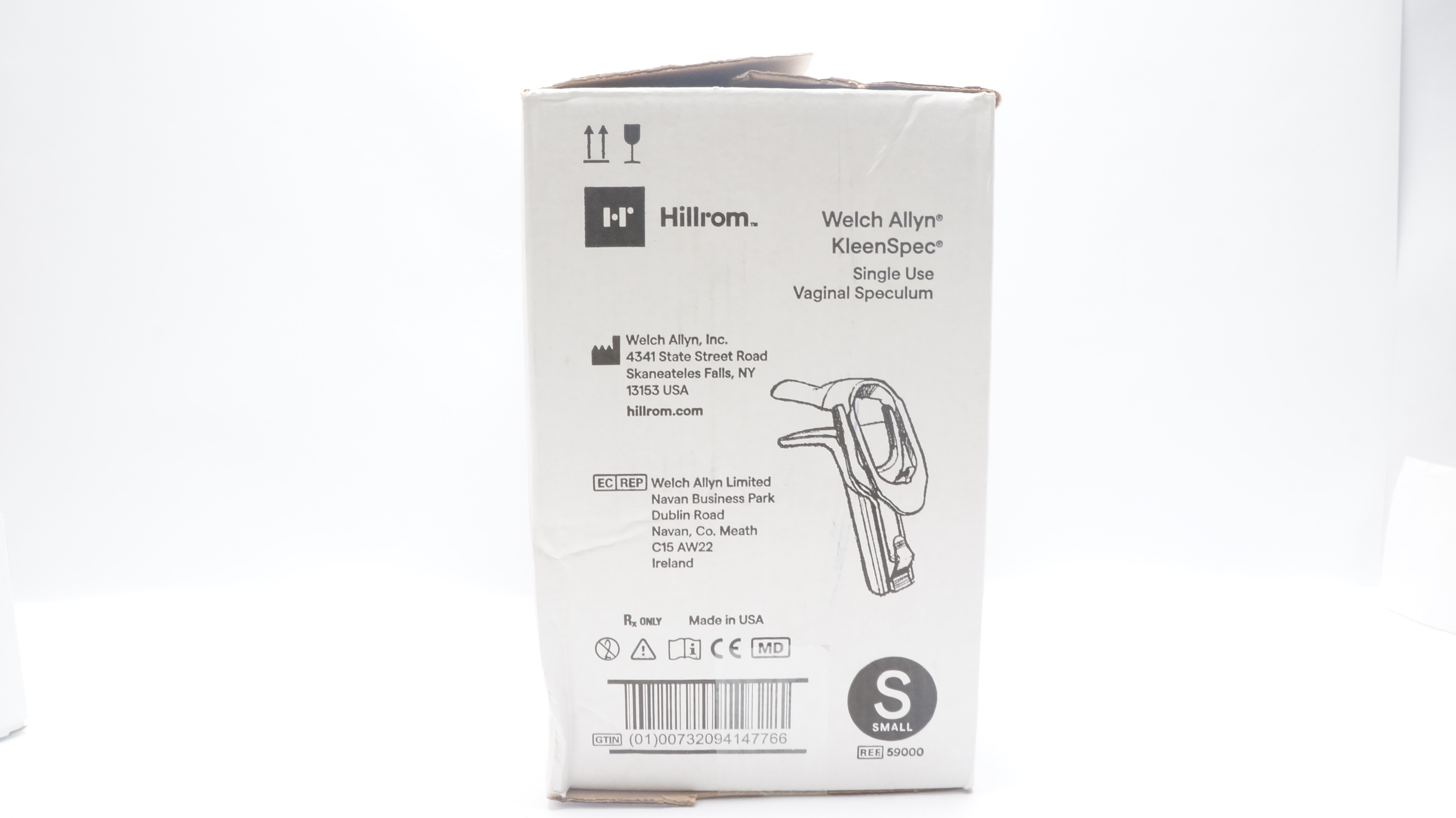 WelchAllyn 59000 KleenSpec Single Use Vaginal Speculum, Small - Box of 24