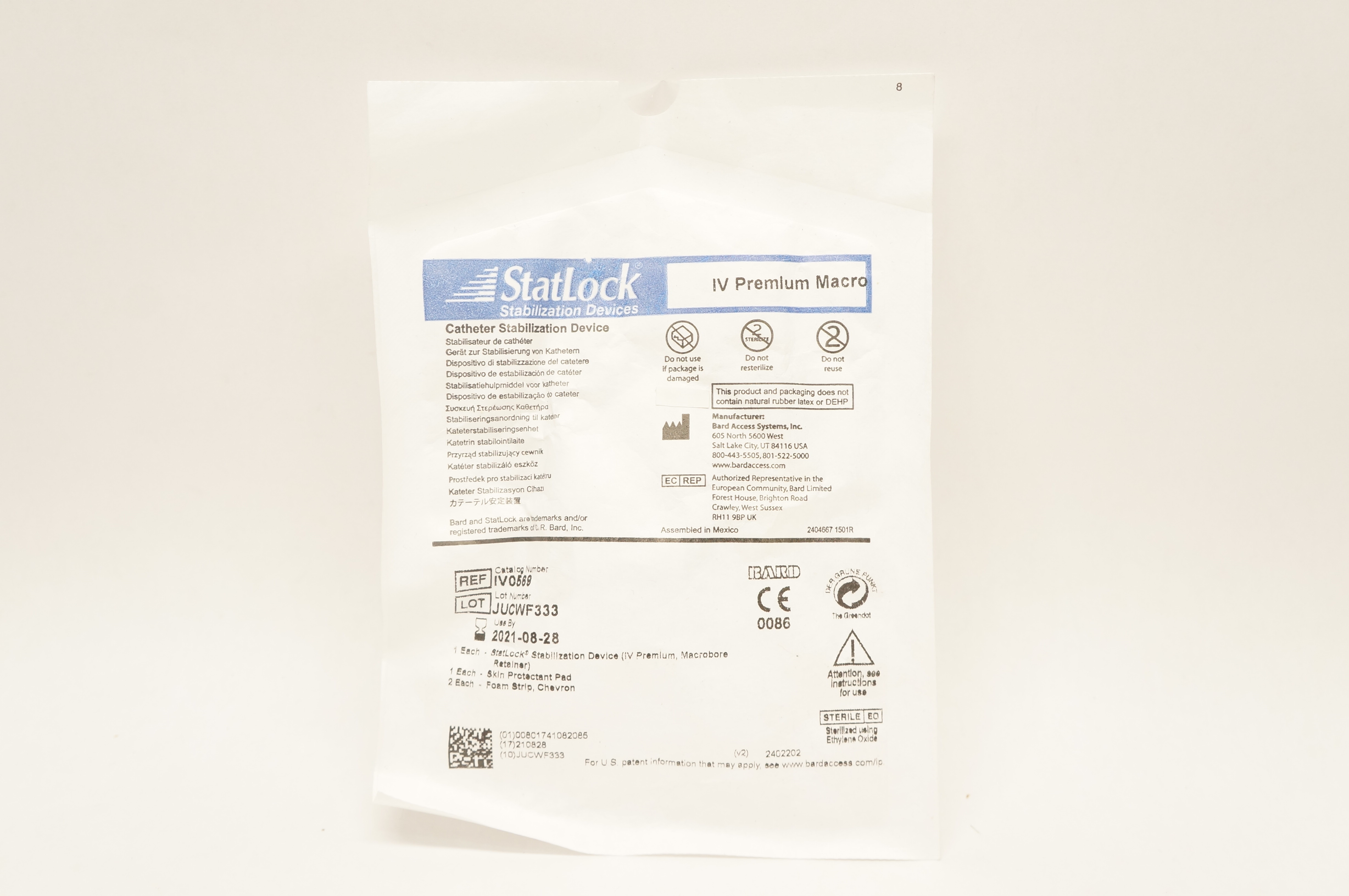 Bard IV0569 StatLock Cath. Stabilization Device IV Premium Macro (x)