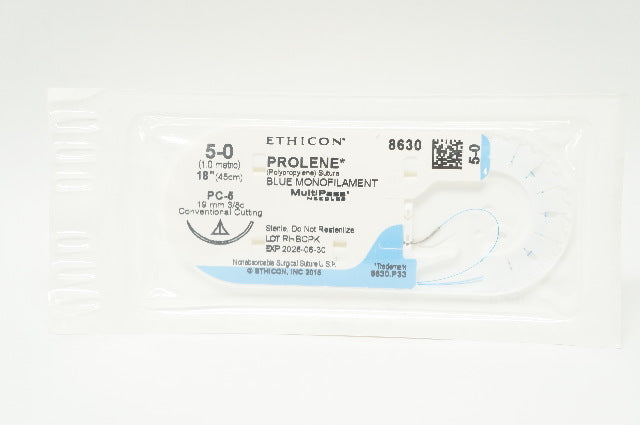 Ethicon 8630 5-0 PROLENE PC-5 19mm 3/8c Conventional Cutting, 18inch