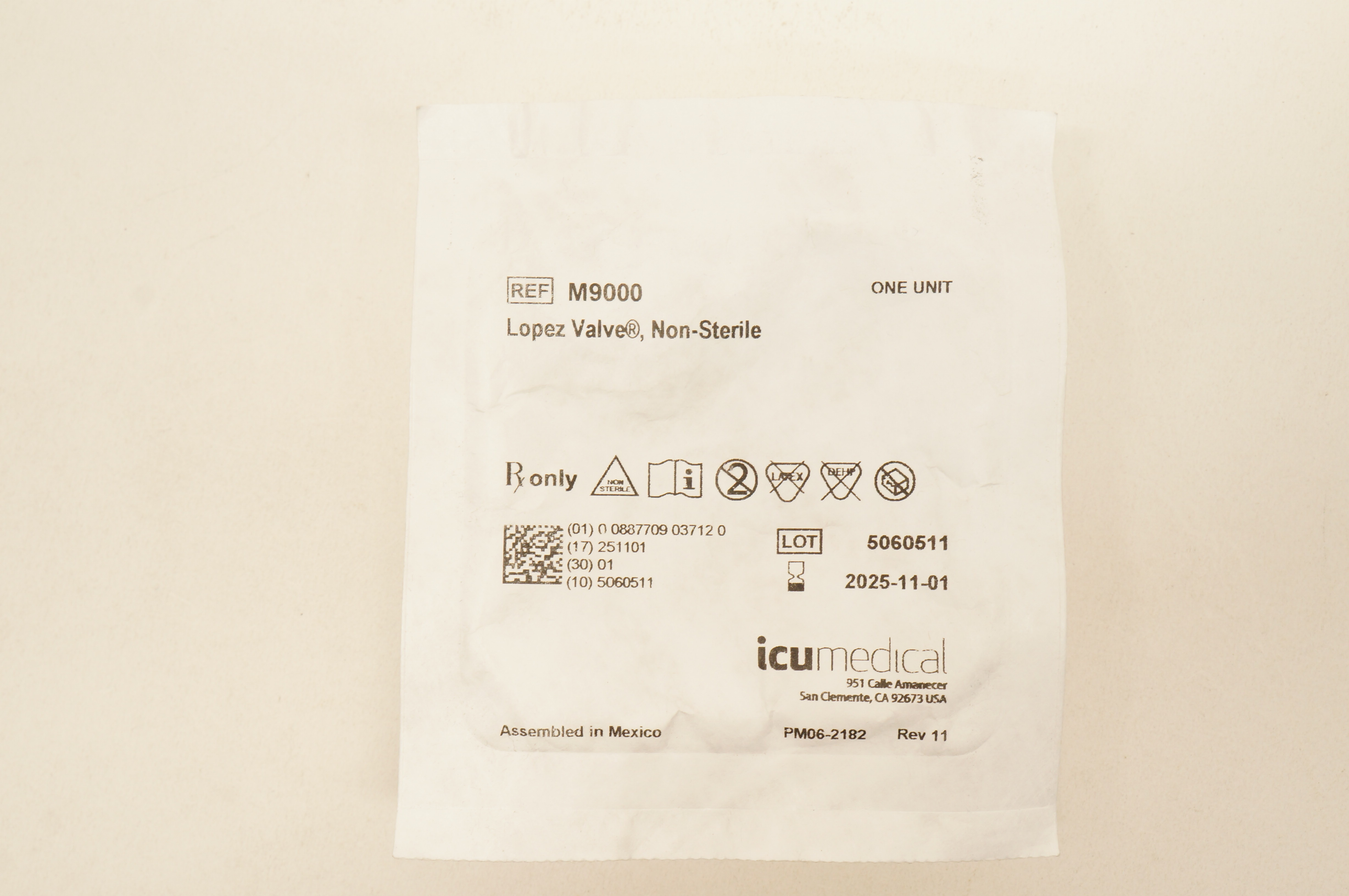 ICU Medical M9000 Lopez Valve Non-Sterile