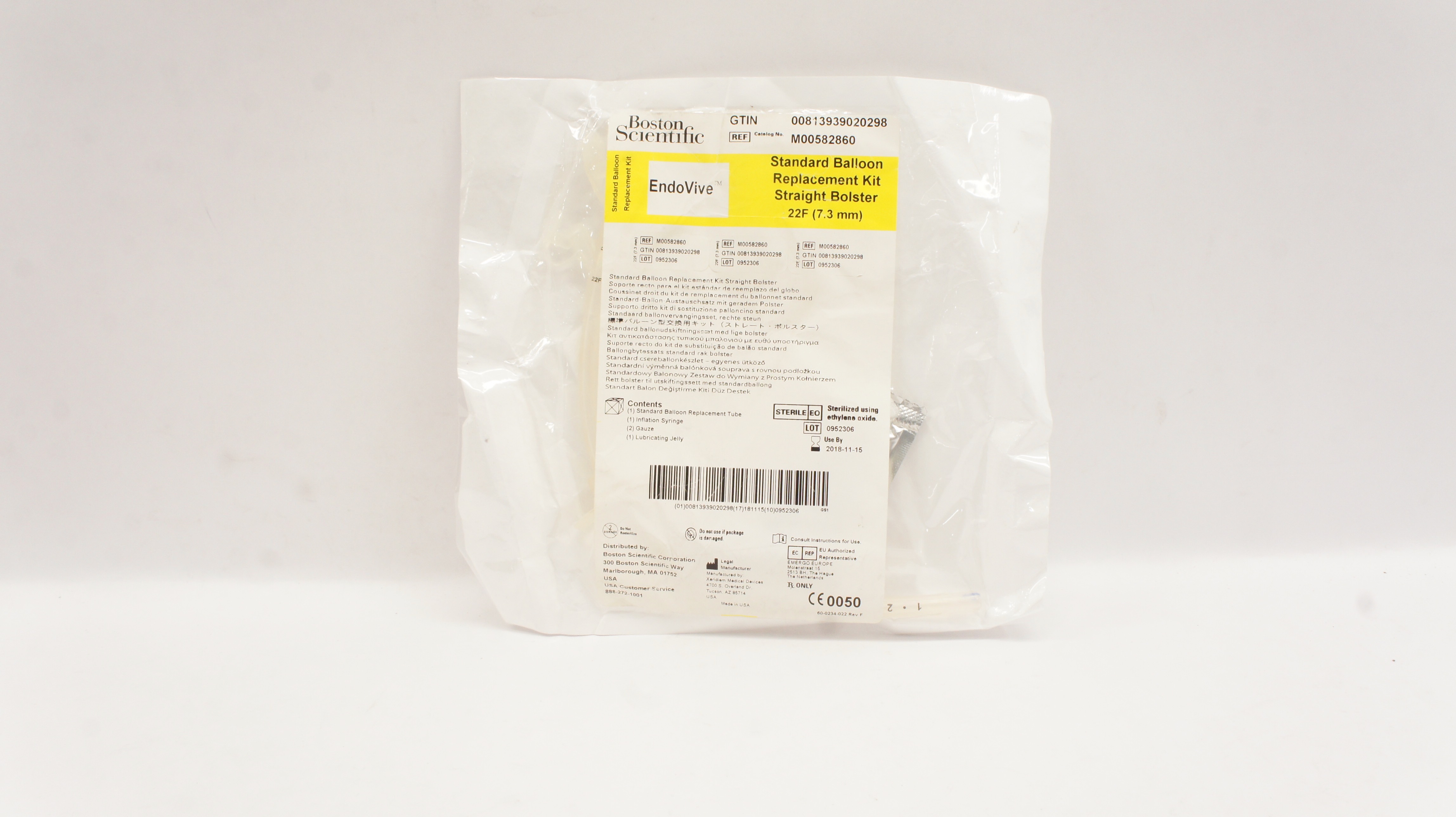 Boston Scientific M00582860 EndoVive Standard Balloon Replacement Kit 22F (x)