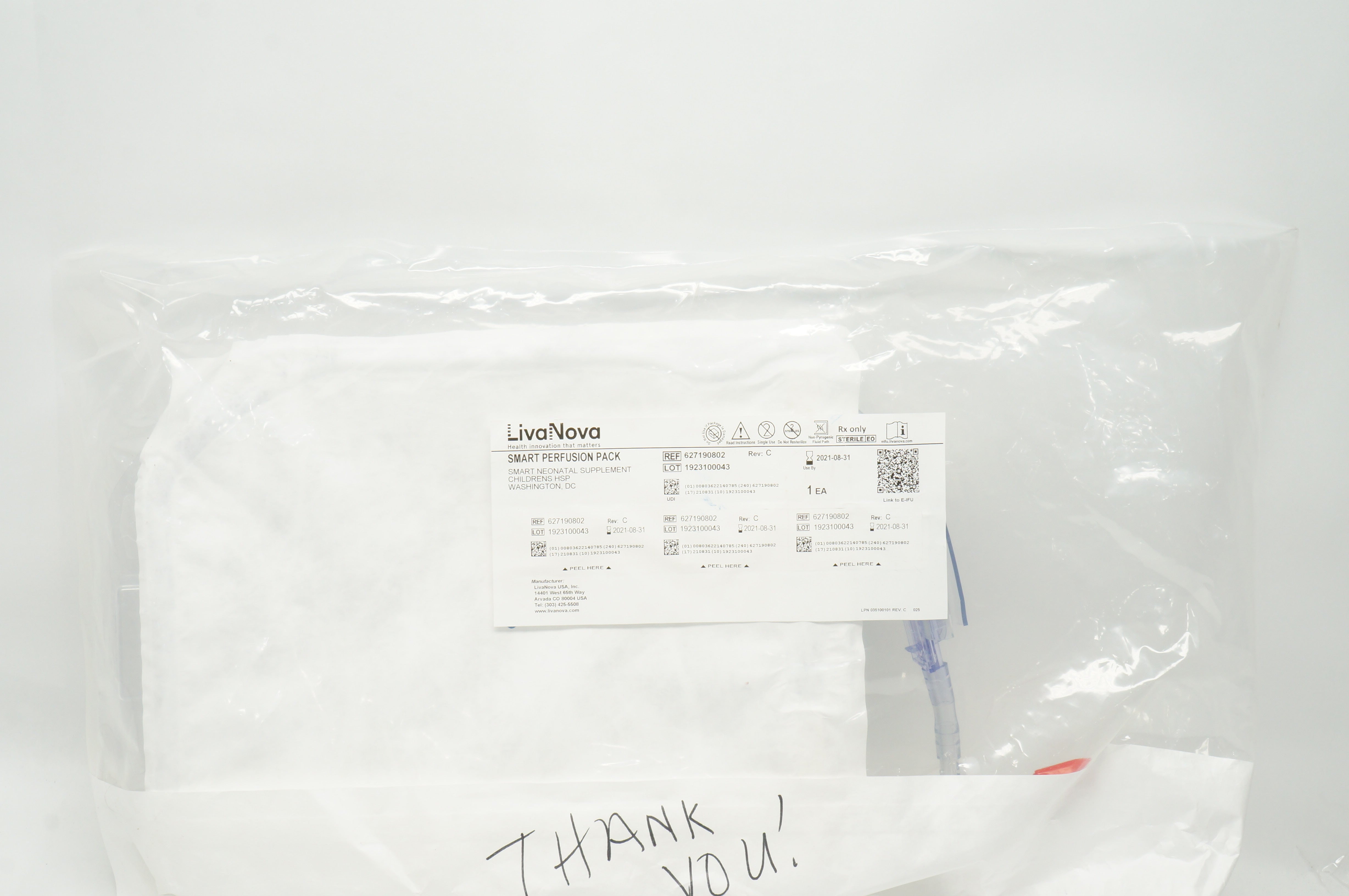 LivaNova 627190802 Smart Neonatal Supplement Perfusion Pack (x)