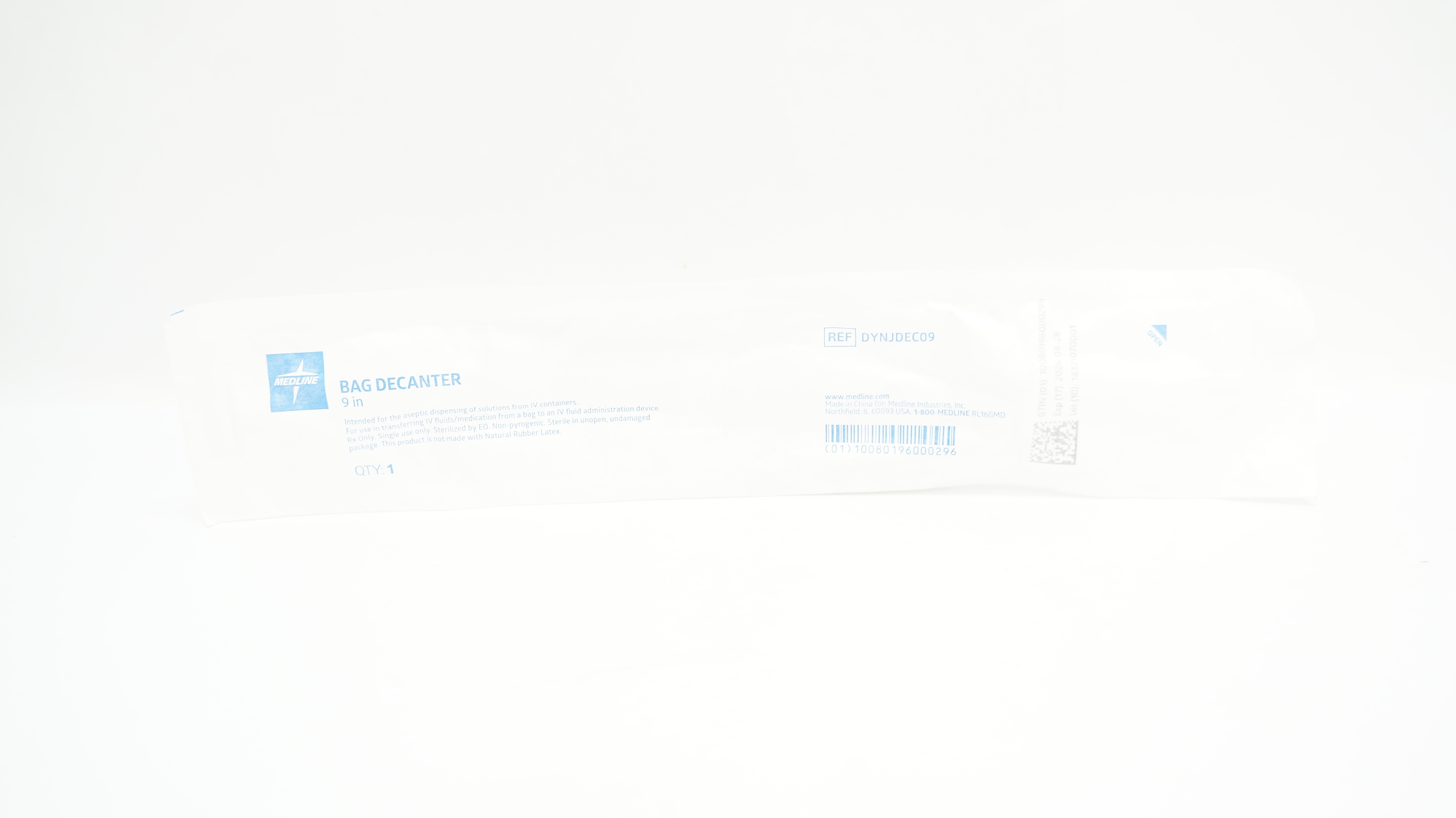 Medline DYNJDEC09 Bag Decanter 9inch