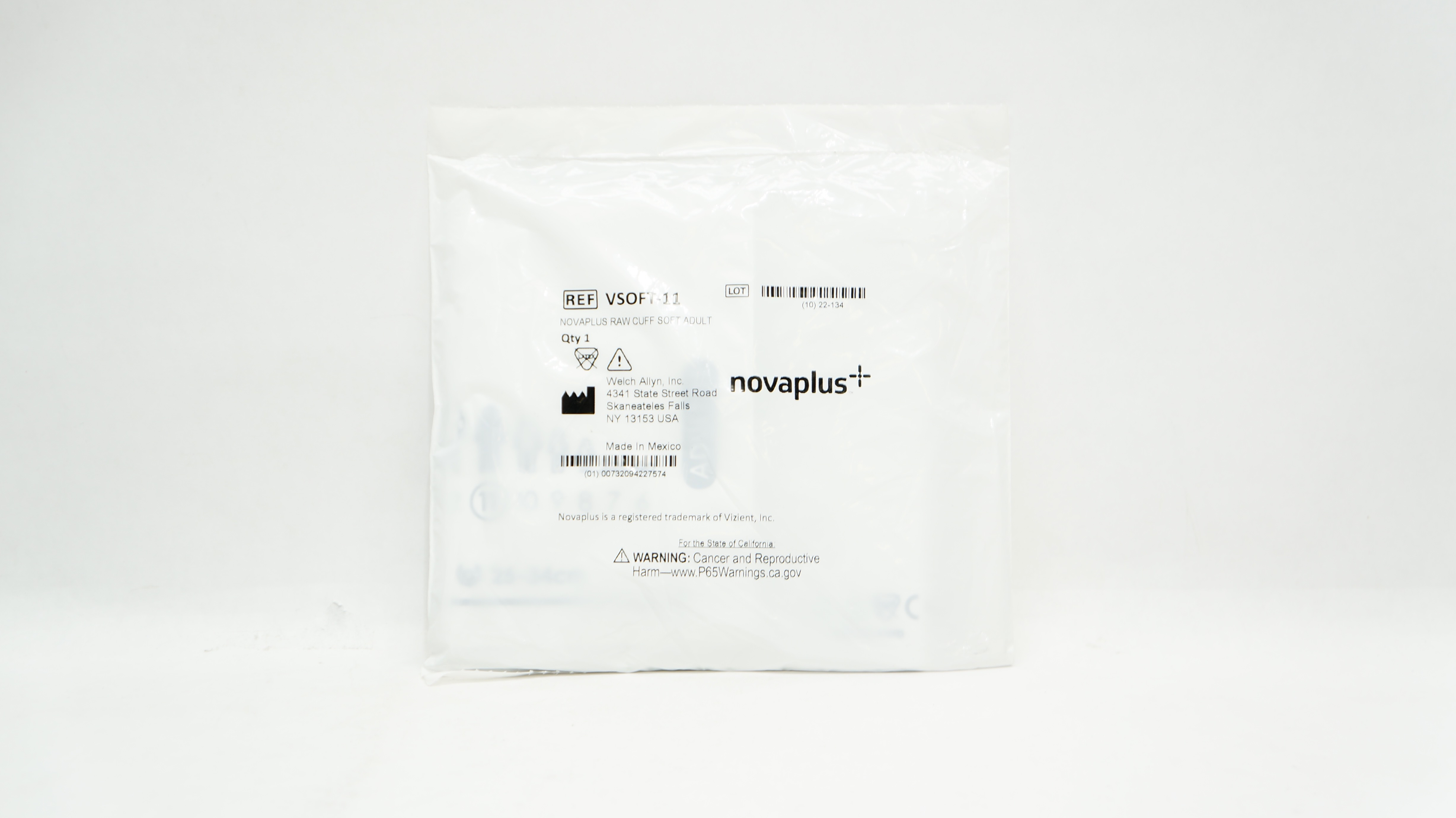 Welch Allyn VSOFT-11 Novaplus Blood Pressure Raw Cuff Soft Adult 11