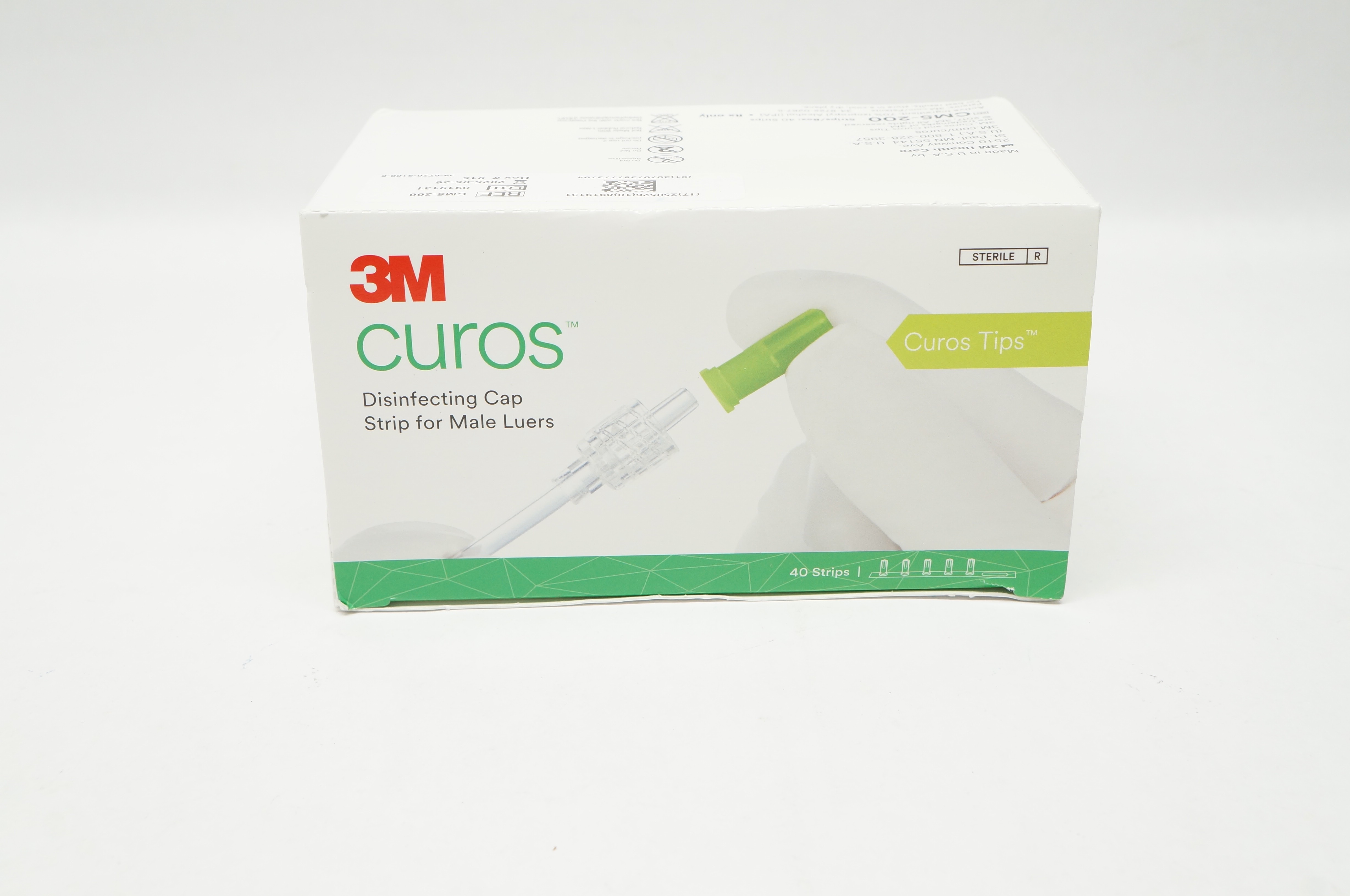 3M CM5-200 Curos Disinfecting Cap Strip for Male Luers - Box of 40