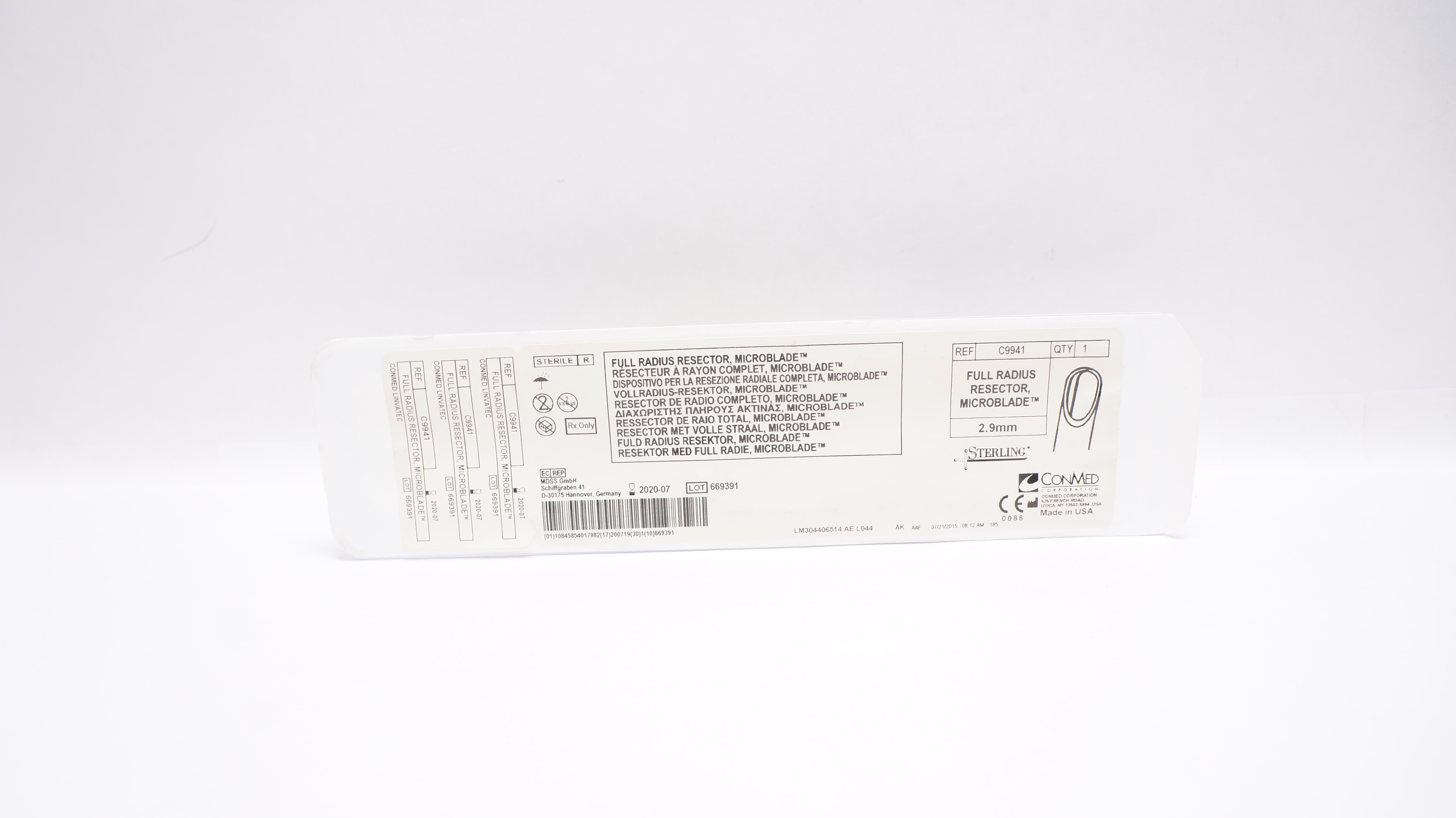 ConMed C9941 Full Radius Resector Microblade 2.9mm (x)
