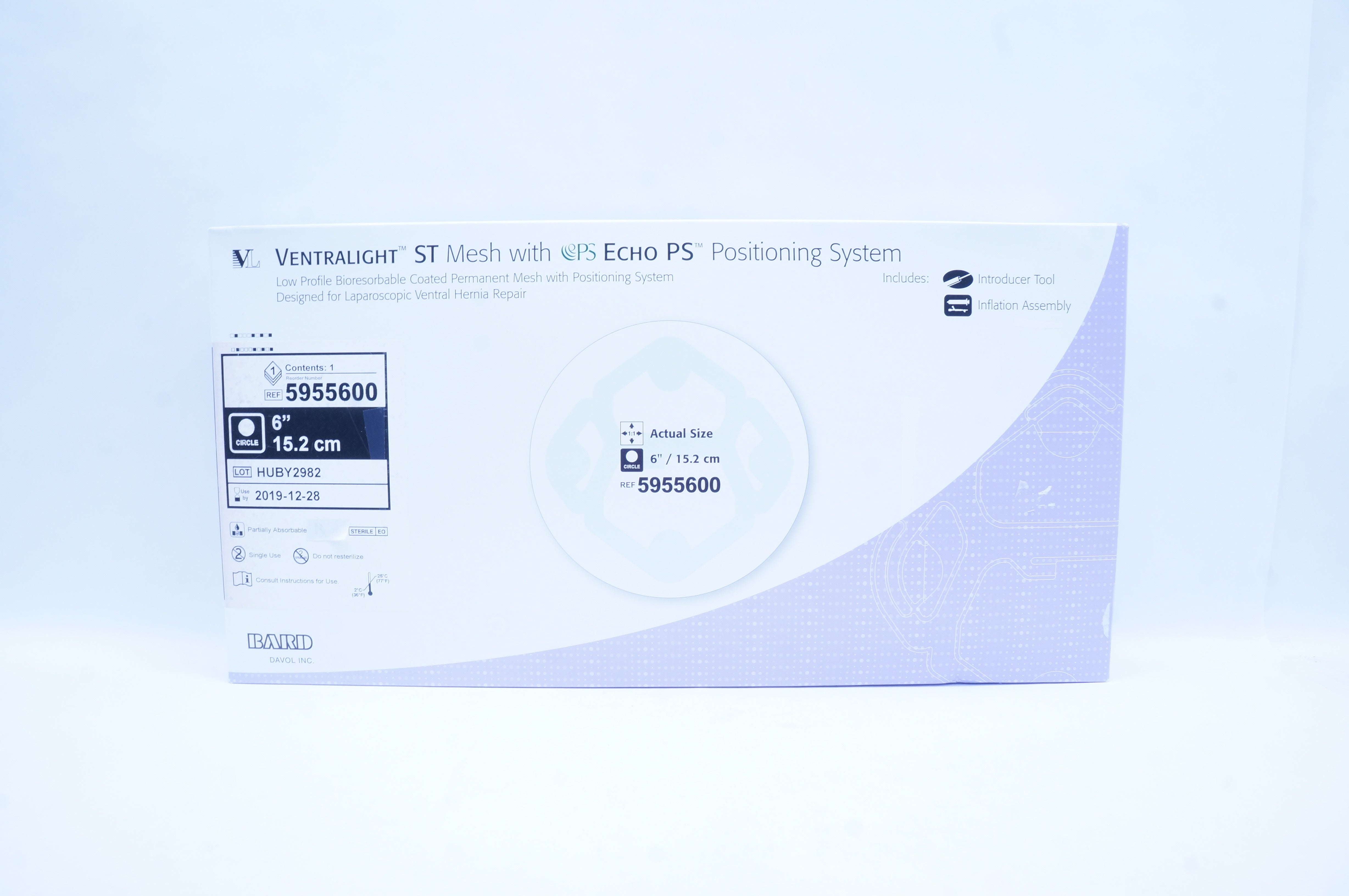 Bard 5955600 Mesh with Echo PS Positioning System, Circle 6inch x 15.2cm (x)