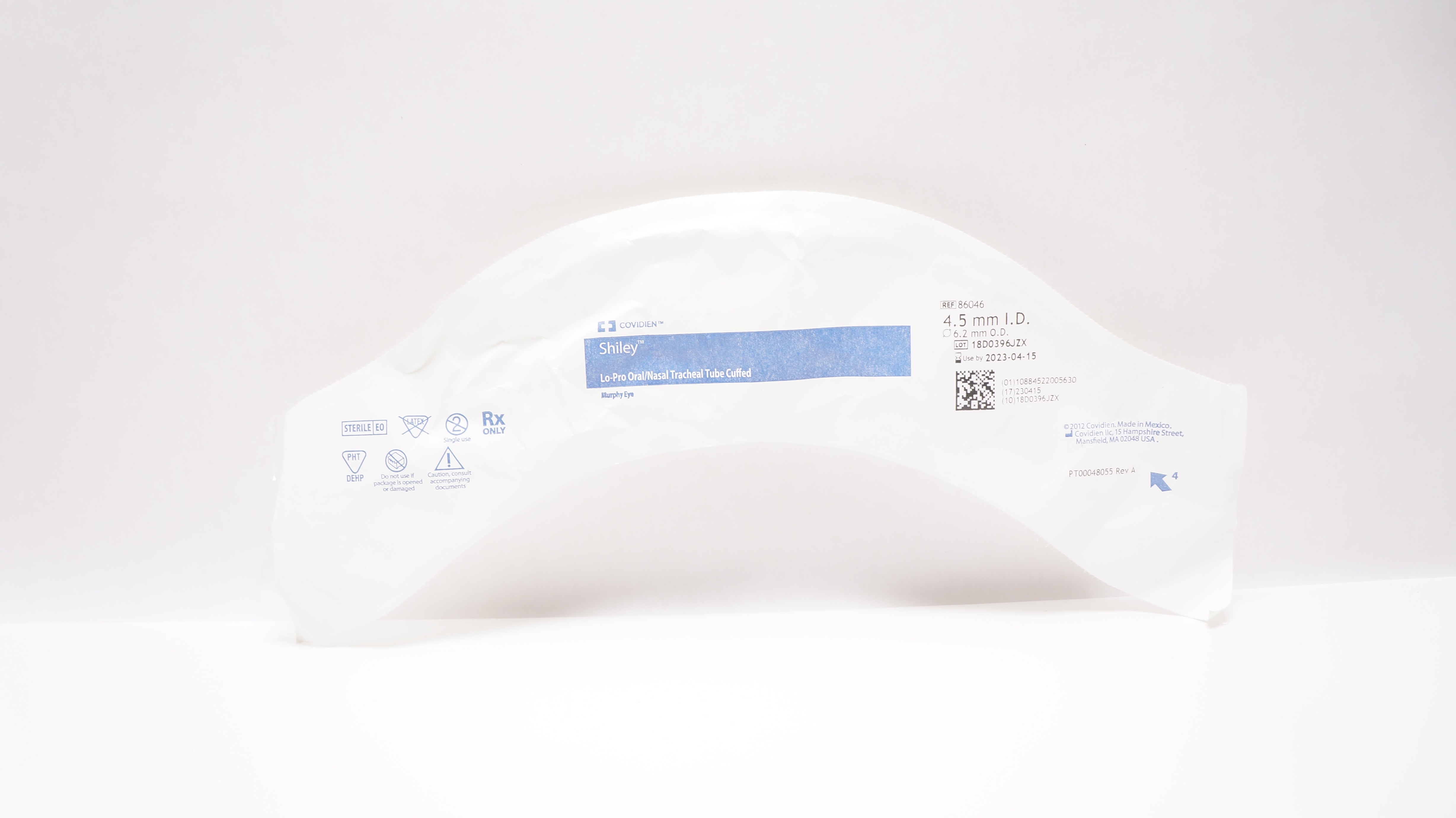 Covidien 86046 Shiley Lo-Pro Oral/Nasal Tracheal Tube Cuffed 4.5ID x 6.2mm OD(x)