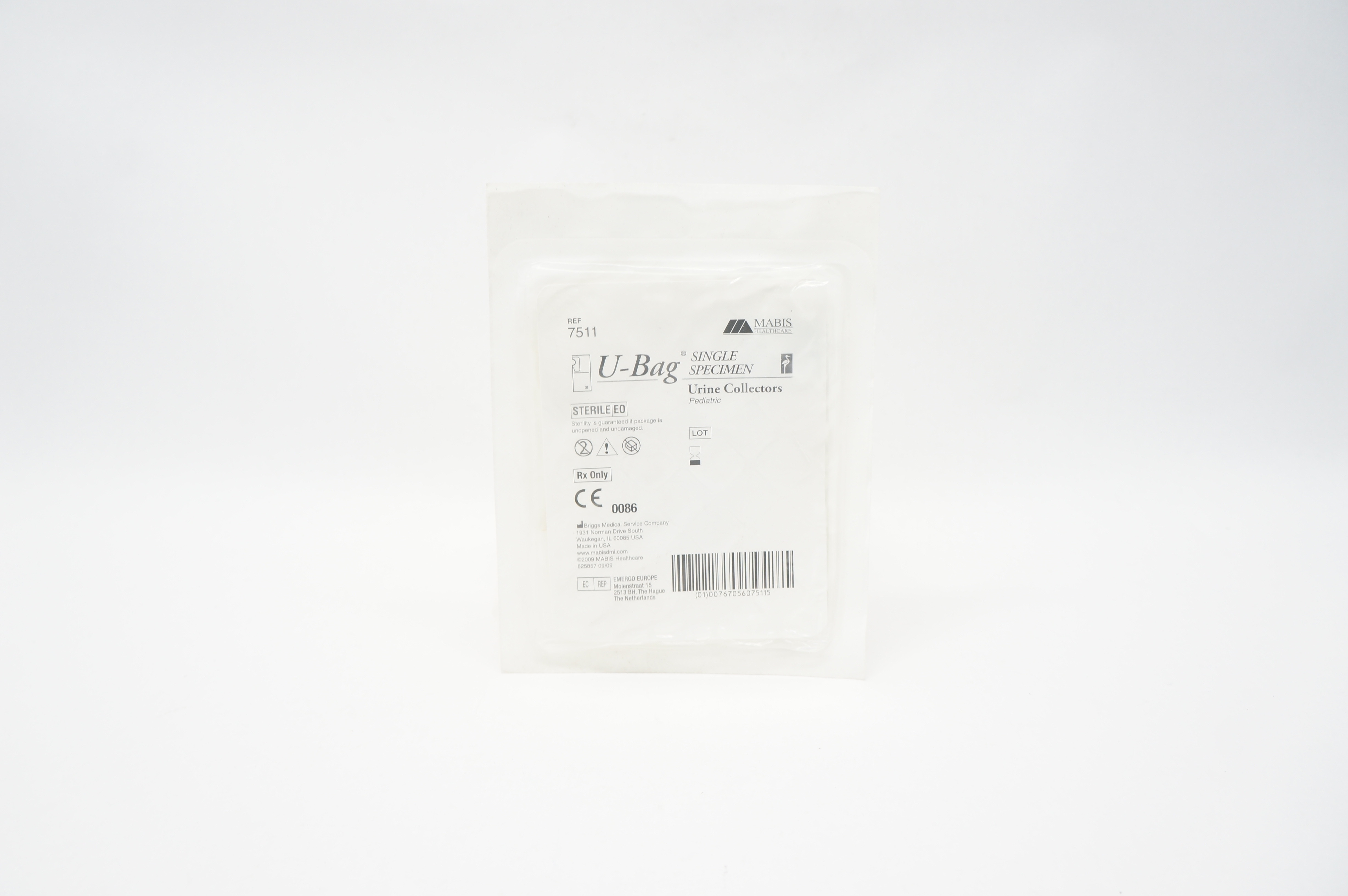 Mabis 7511 Briggs Medical U-Bag Single Specimen Urine Collectors Pediatric (x)