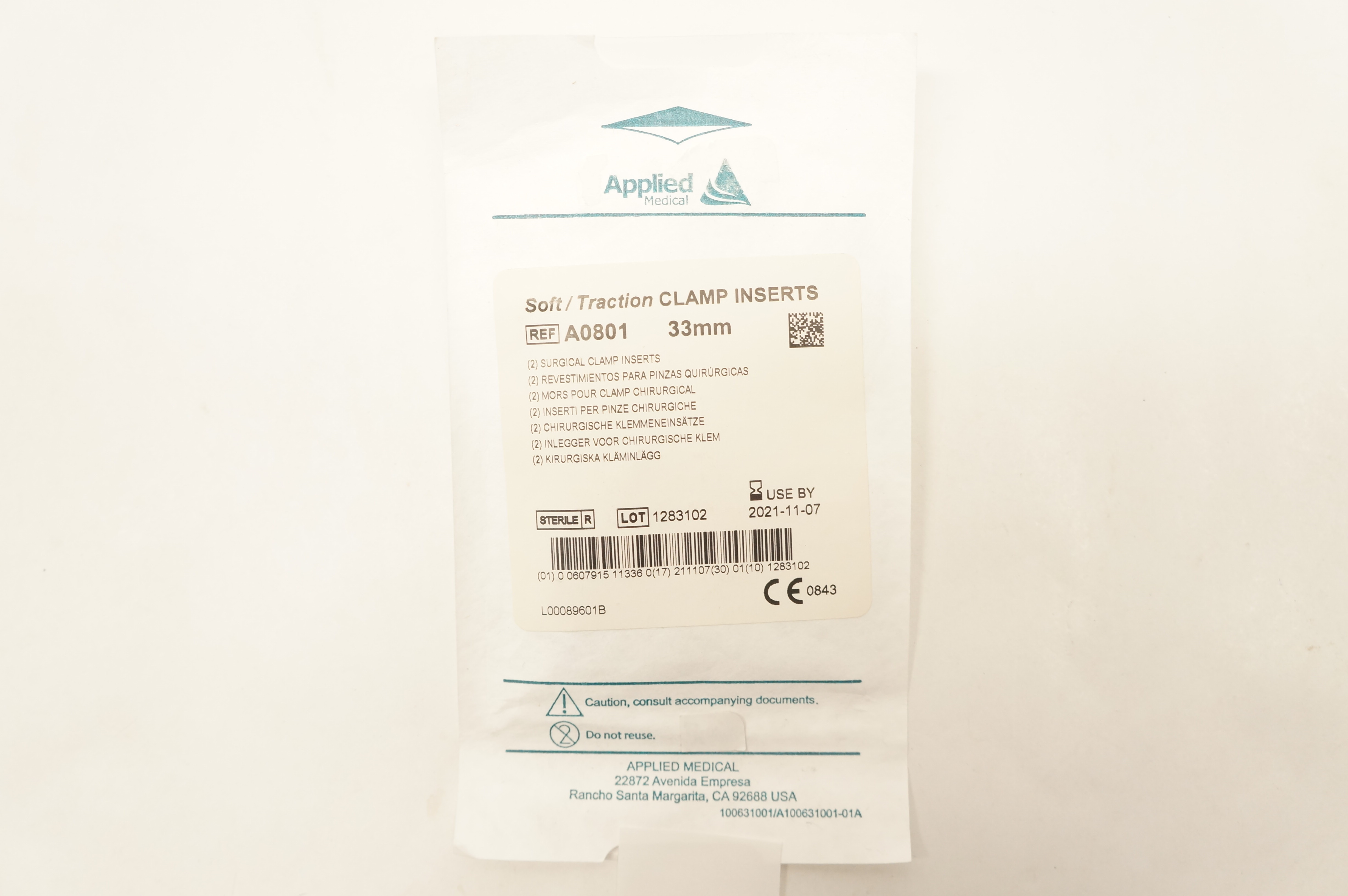 Applied Medical A0801 Soft/Traction Surgical Clamp Inserts 33mm - Pack of 2(x)