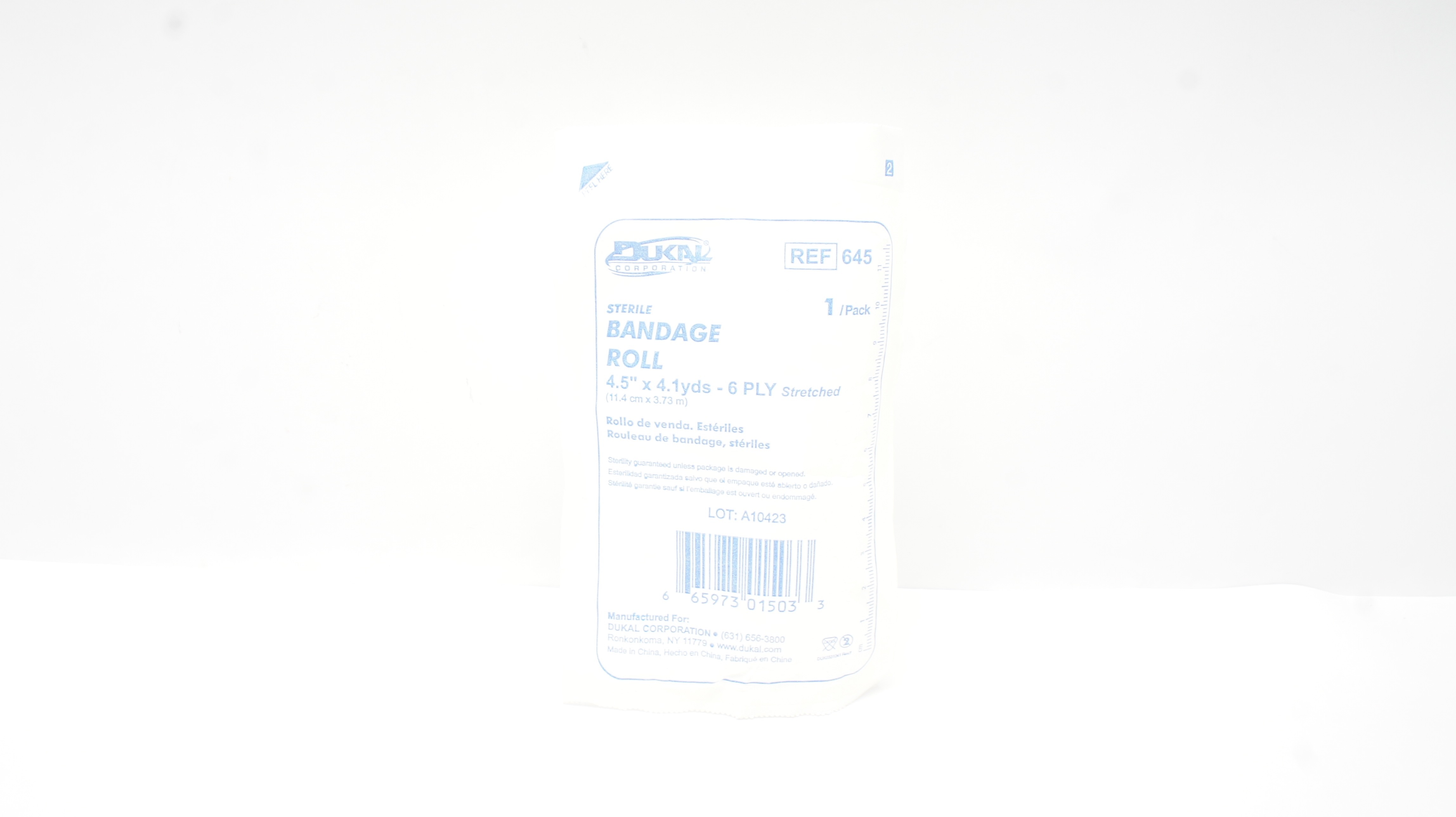 Dukal 645 Sterile Bandage Roll 4.5inch x 4.1yds. - 6Ply Stretched