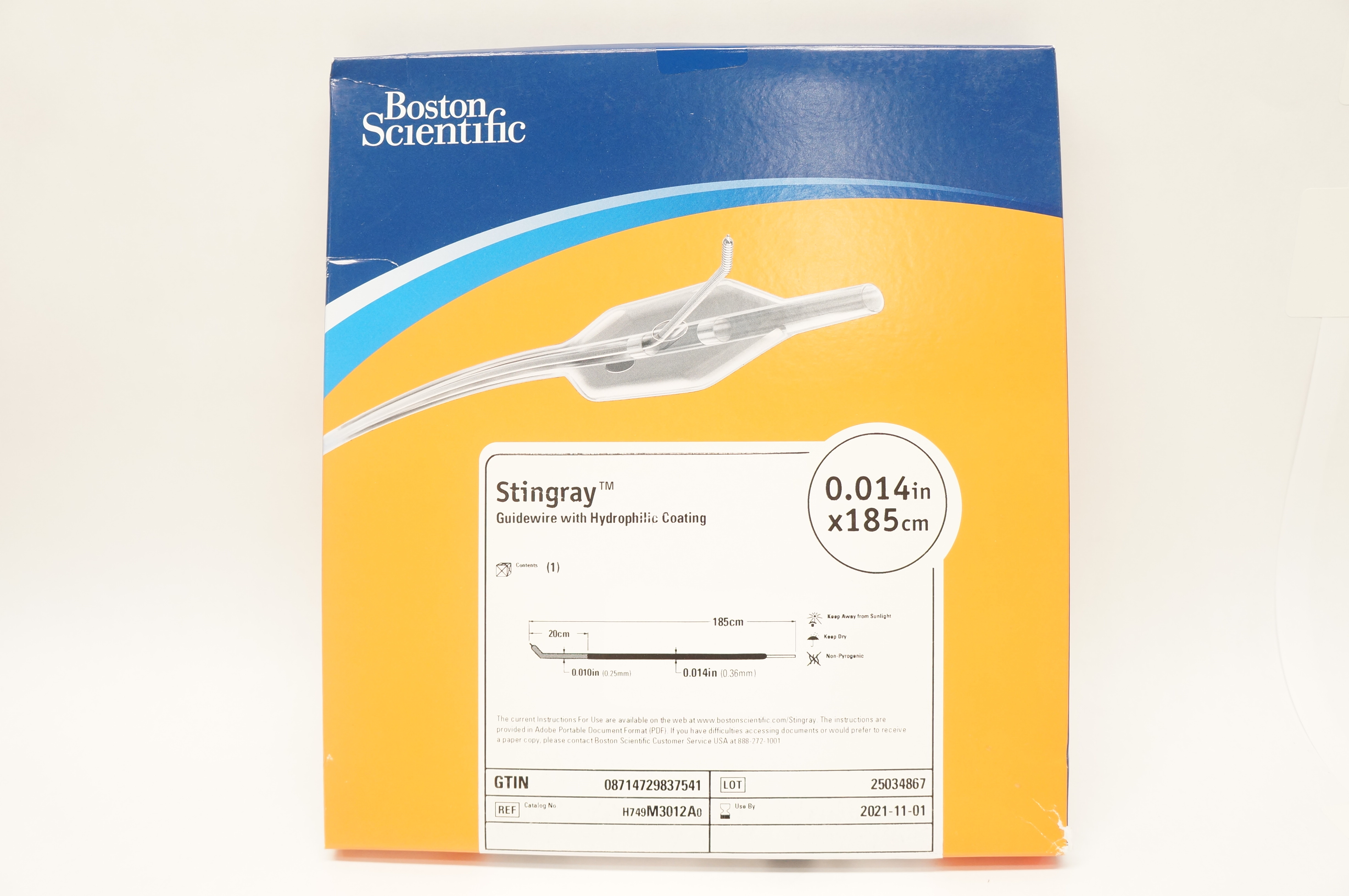 Boston Scientific M3012A Stingray Guidewire 0.014inch x 185cm (x)