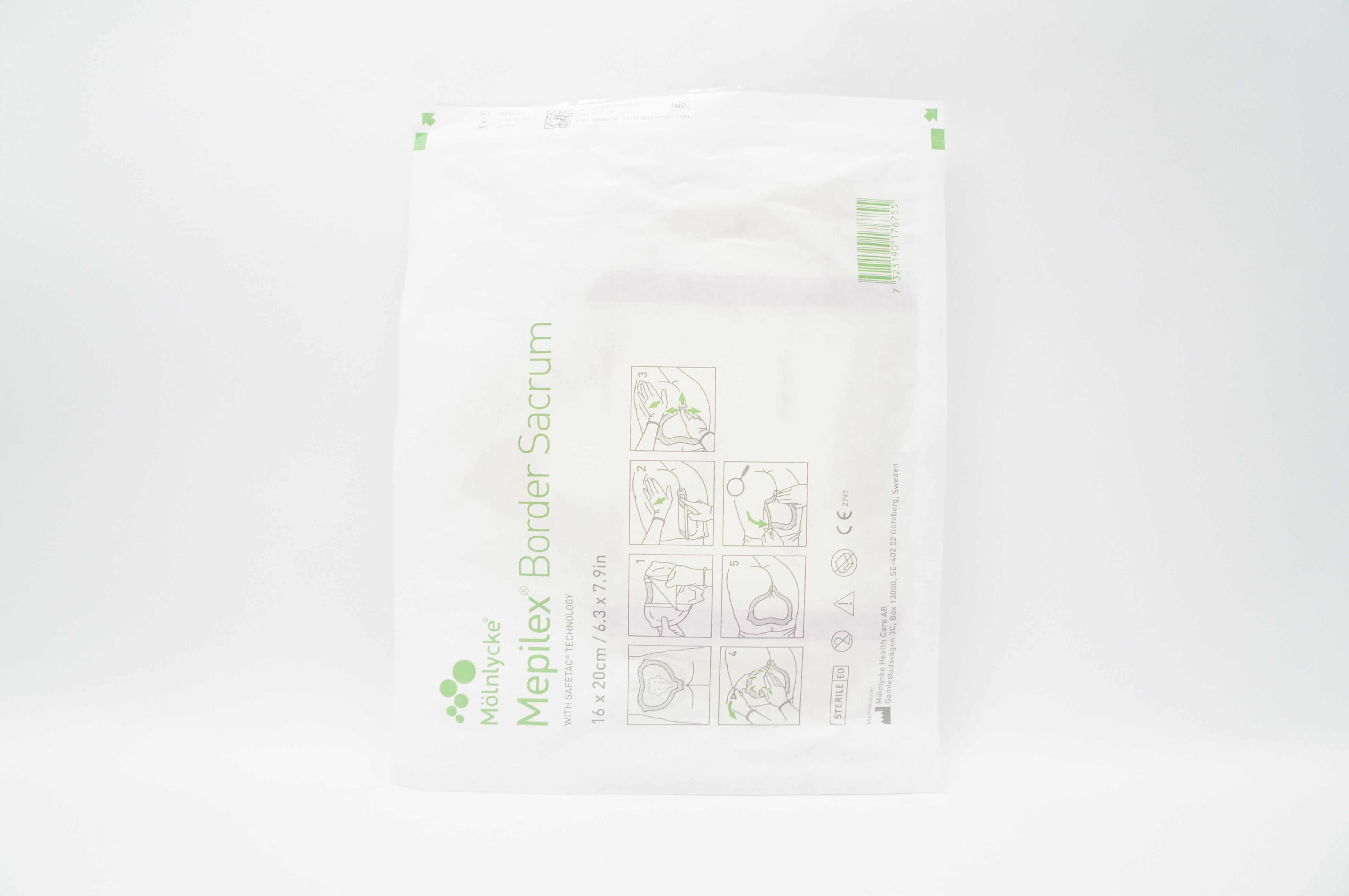 Molnlycke Health Care 282055 Mepilex Border Sacrum 6.3 x 7.9inch