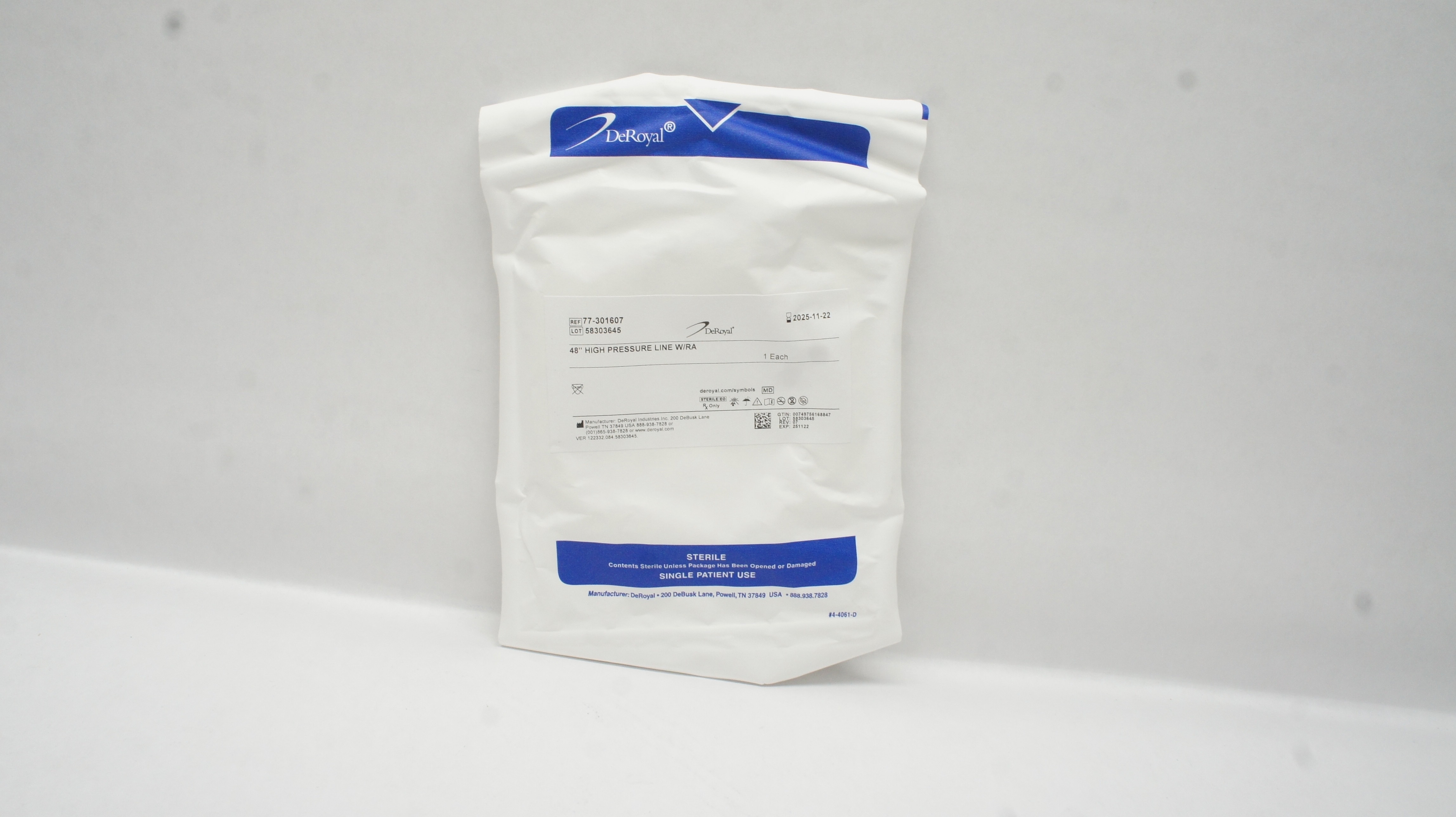 DeRoyal 77301607 High Pressure Line W/RA 48inch