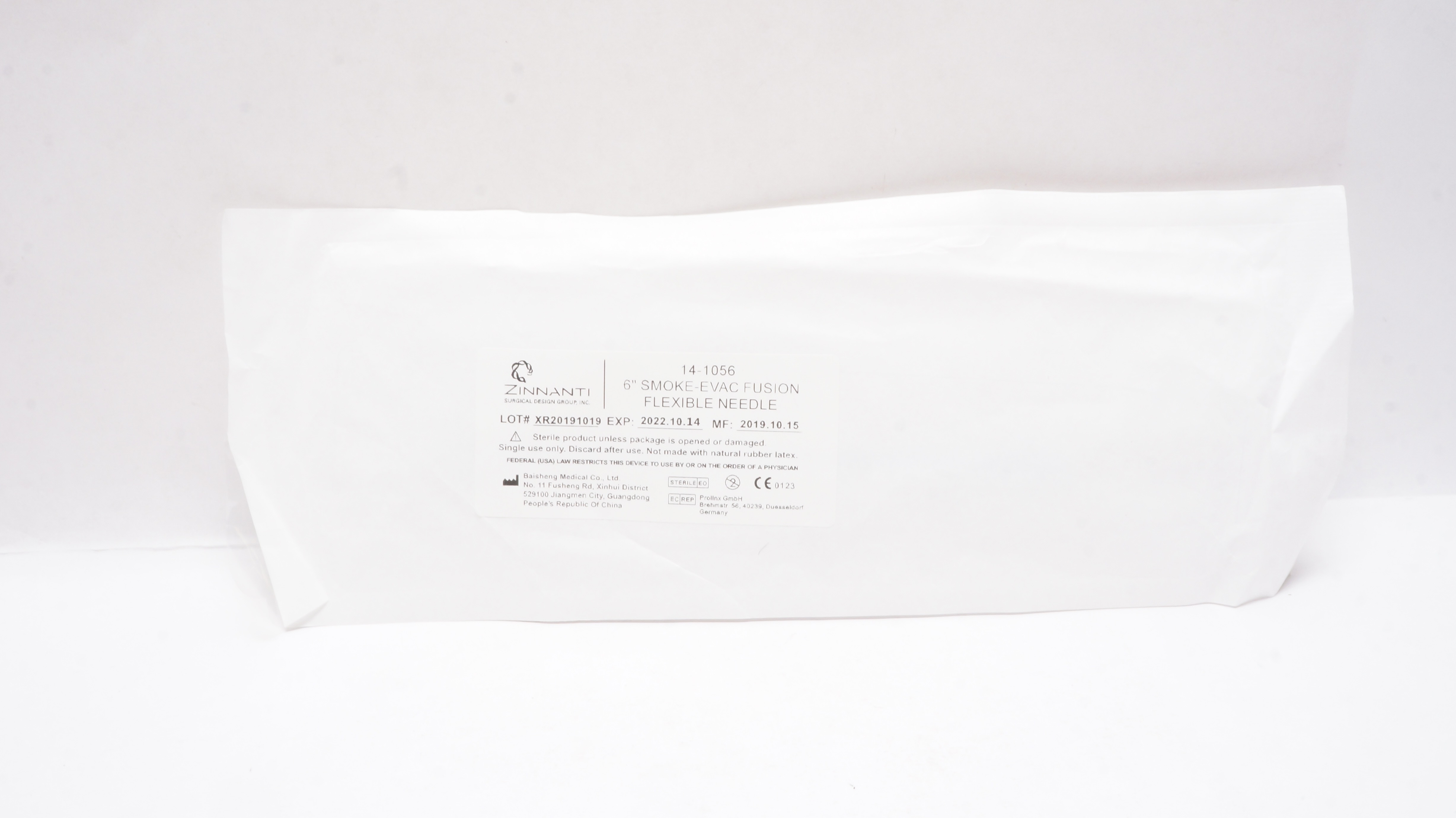 Baisheng Medical 14-1056 Zinnanti Smoke-Evac Fusion Flexible Ndle. 6inch (x)
