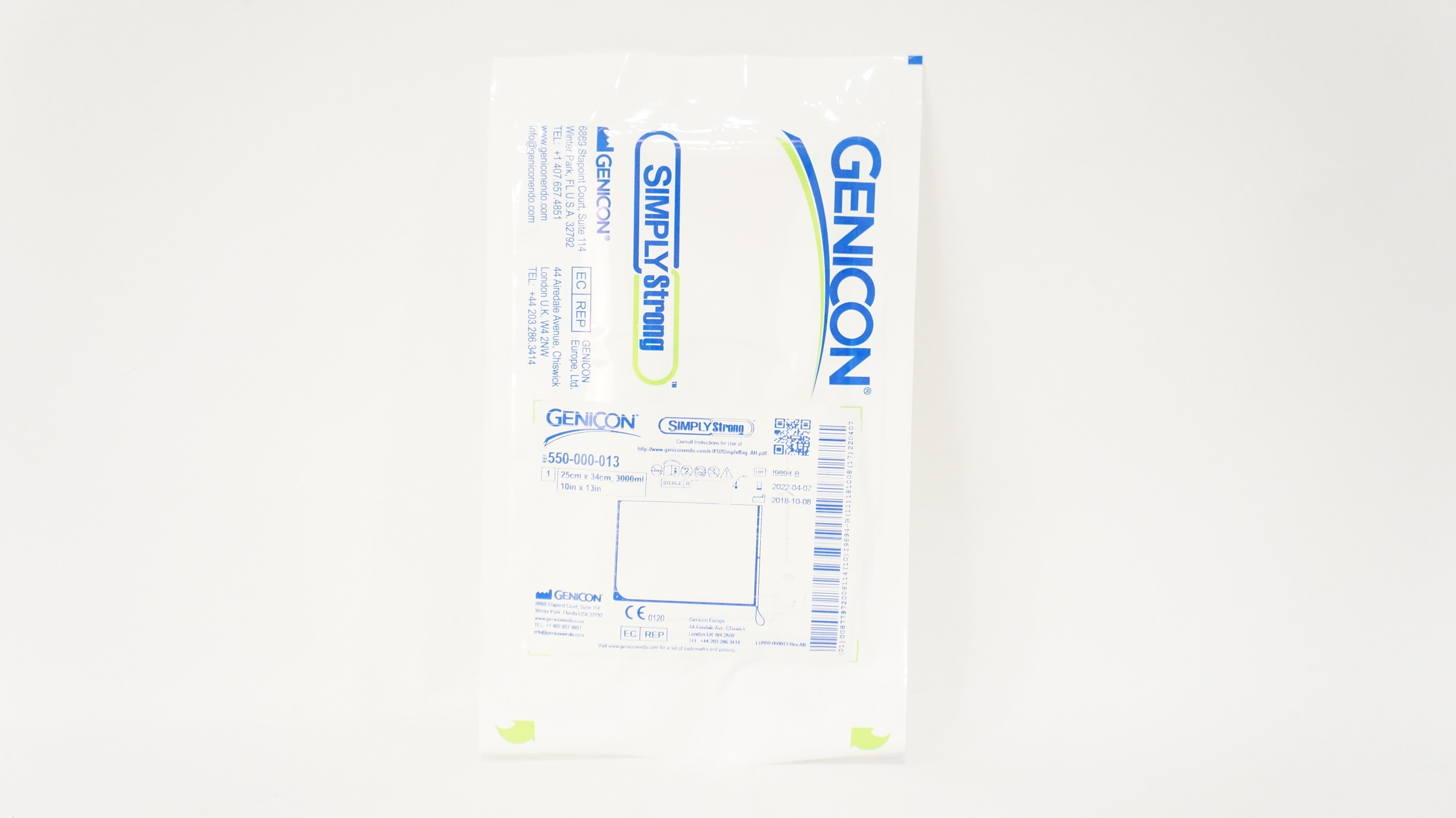 Genicon 550-000-013 Simplystrong Simple Retrieval Bag 10inch x 13inch 3000ml