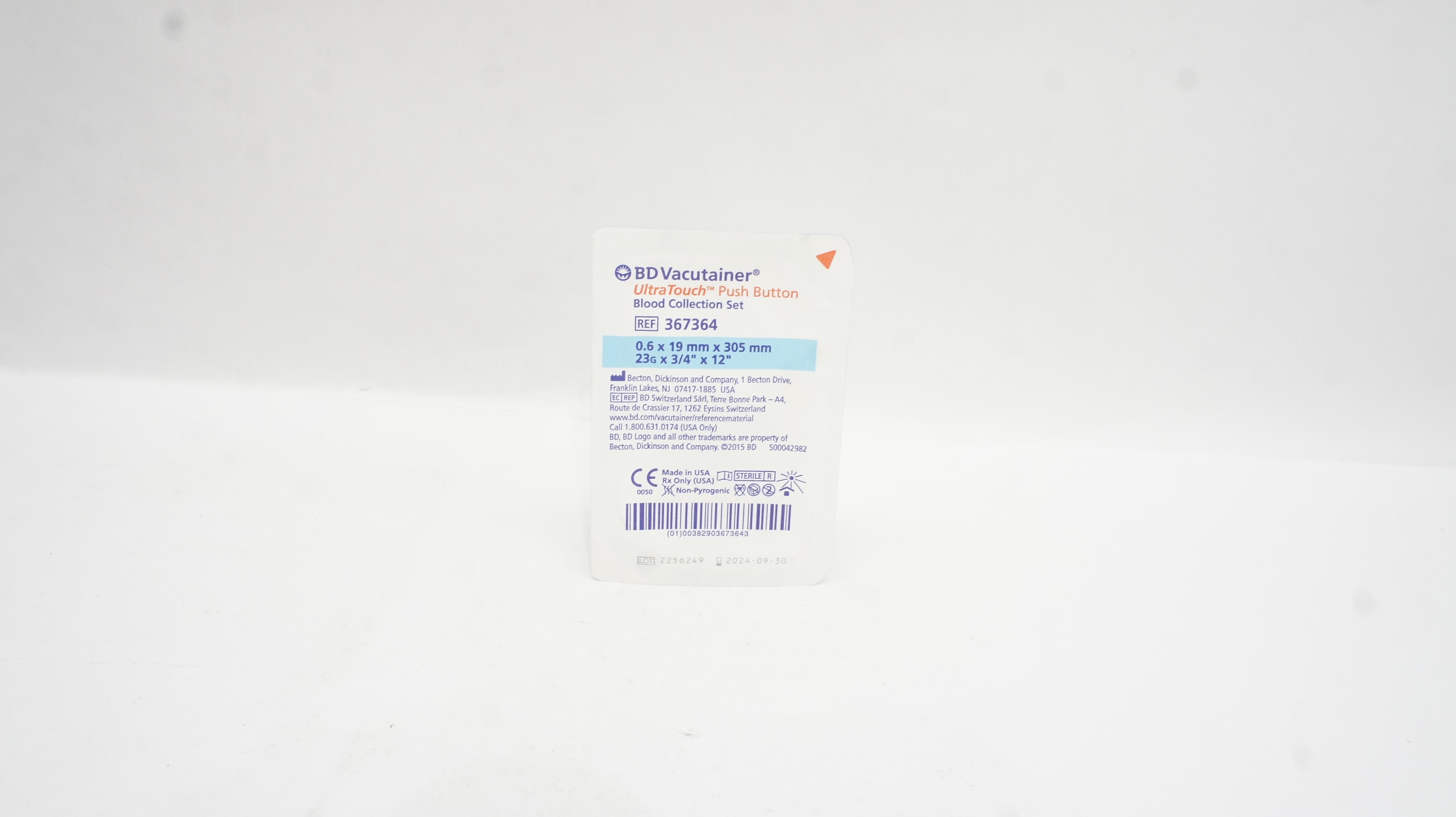 BD 367364 Vacutainer UltraTouch Blood Collection Set 23G x 3/4inch x 12inch