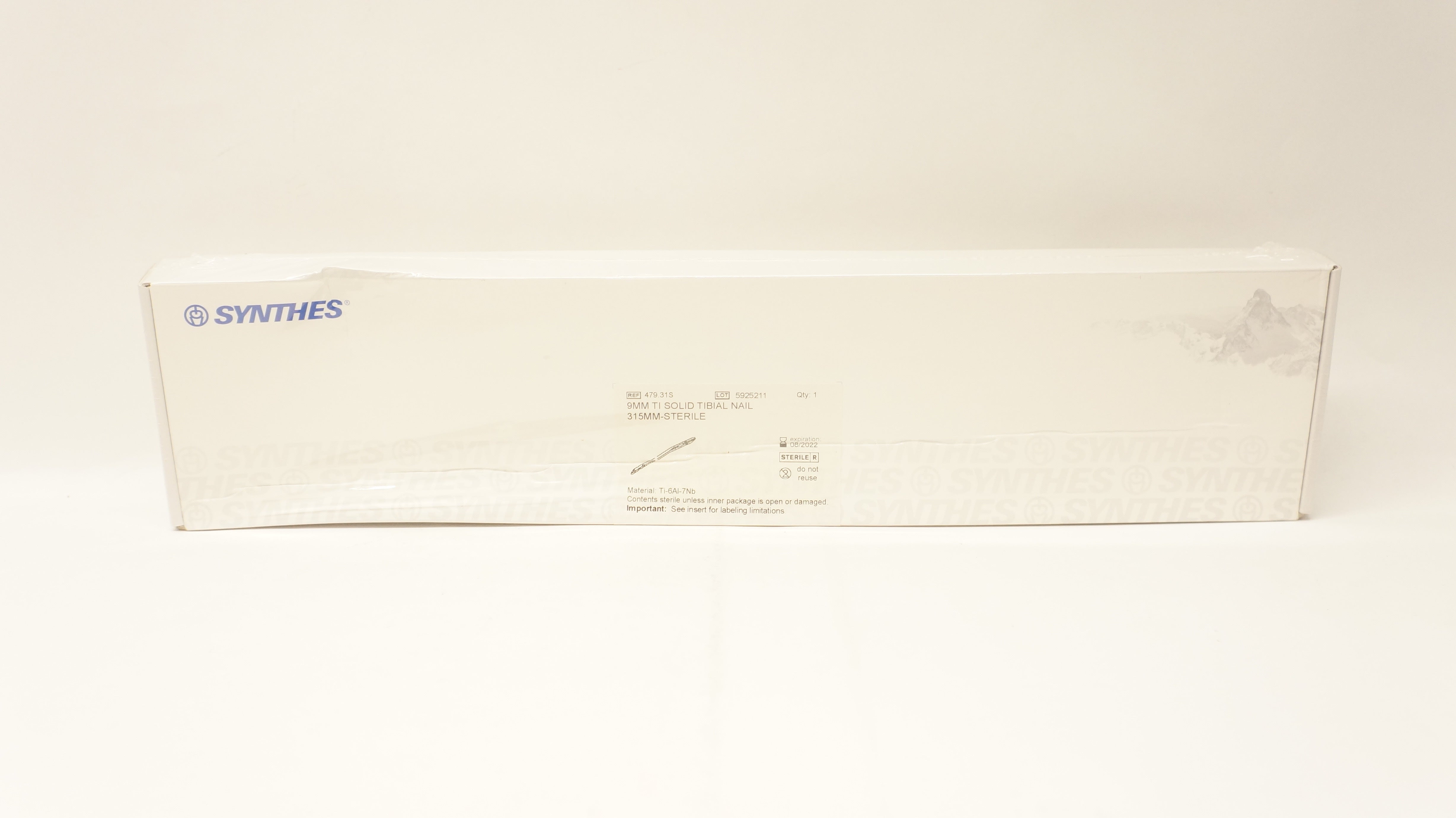 Synthes 479.31S 9mm Ti Solid Tibial Nail 315mm