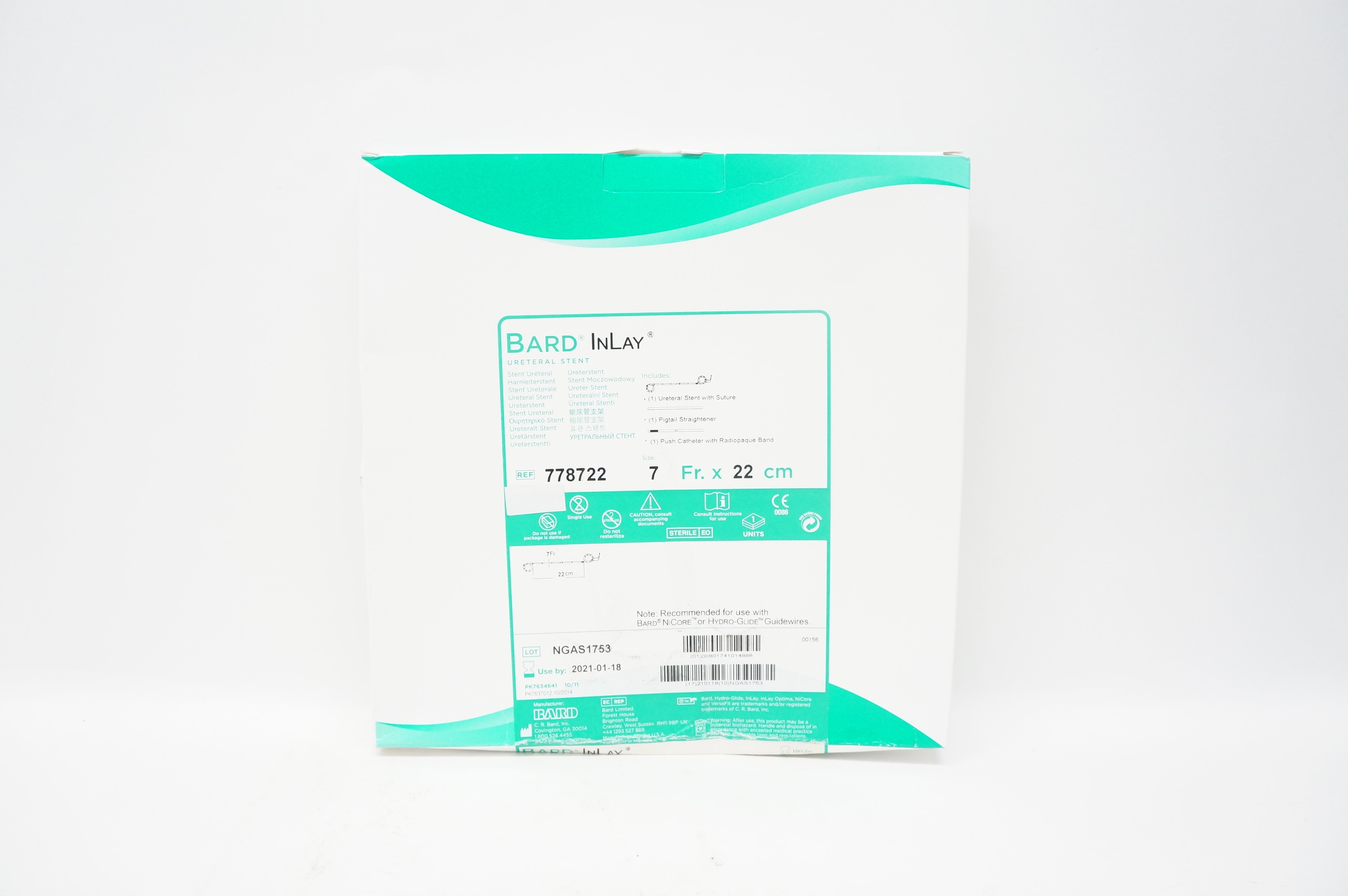 Brad 778722 InLay Ureteral Stnt 7F x 22cm (x)