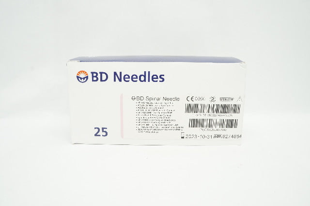 BD 405184 Becton Spinal Ndle Quincke Type Point 18G x 3.50inch - Box of 25