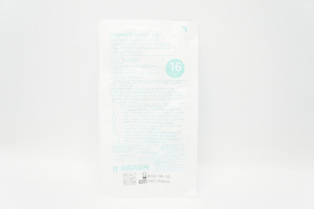 Braun 470117 Filtered Extension Set With Female Luer Lock Connector 16 inchx5mL