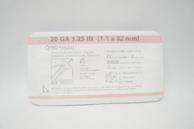 BD 383537 Nexiva Closed IV Cath. System - Dual Port 20 Ga x 1.25 inch