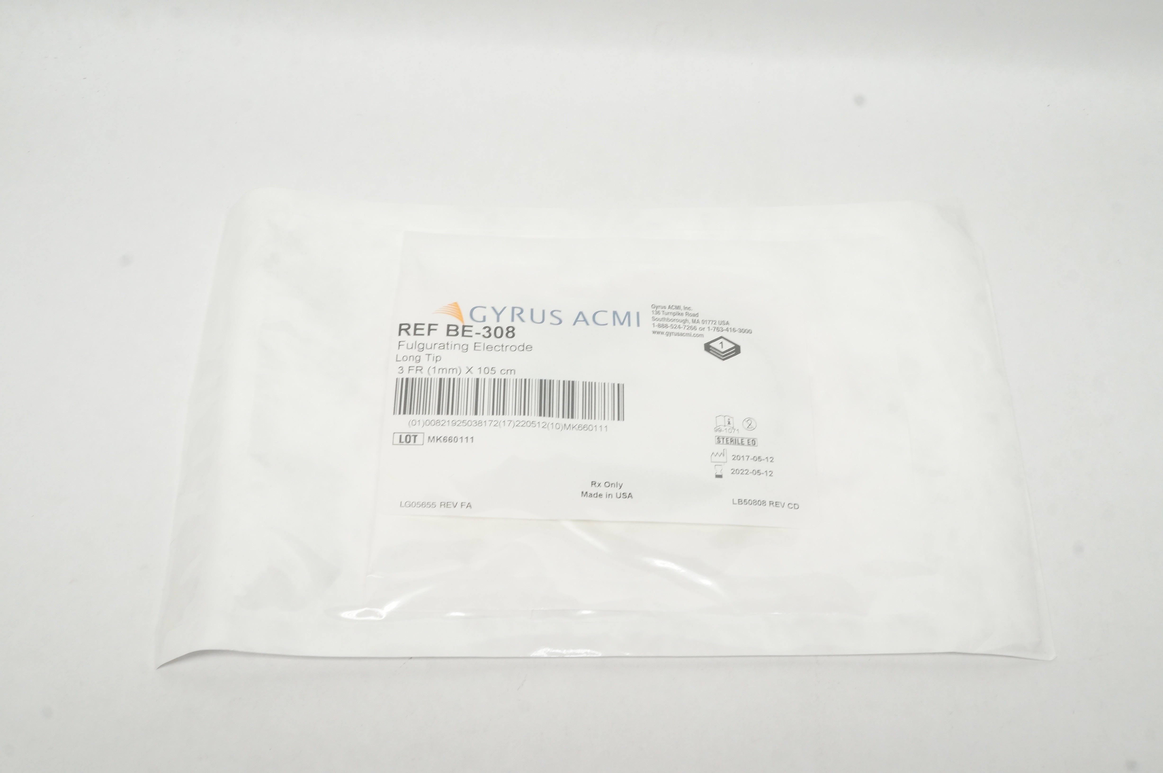 Gyrus ACMI BE-308 Fulgurating Electrode, Long Tip 3Fr x 105cm (x)