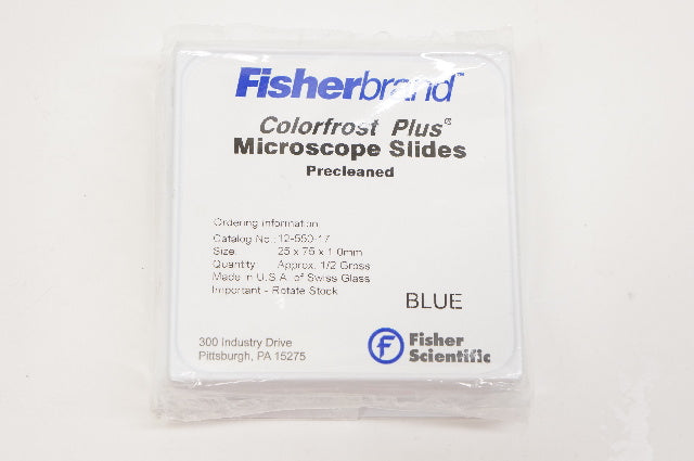 Fisher Scientific 12-550-17 Colorfrost Plus Microscope Slides 25 x 75 x 1mm