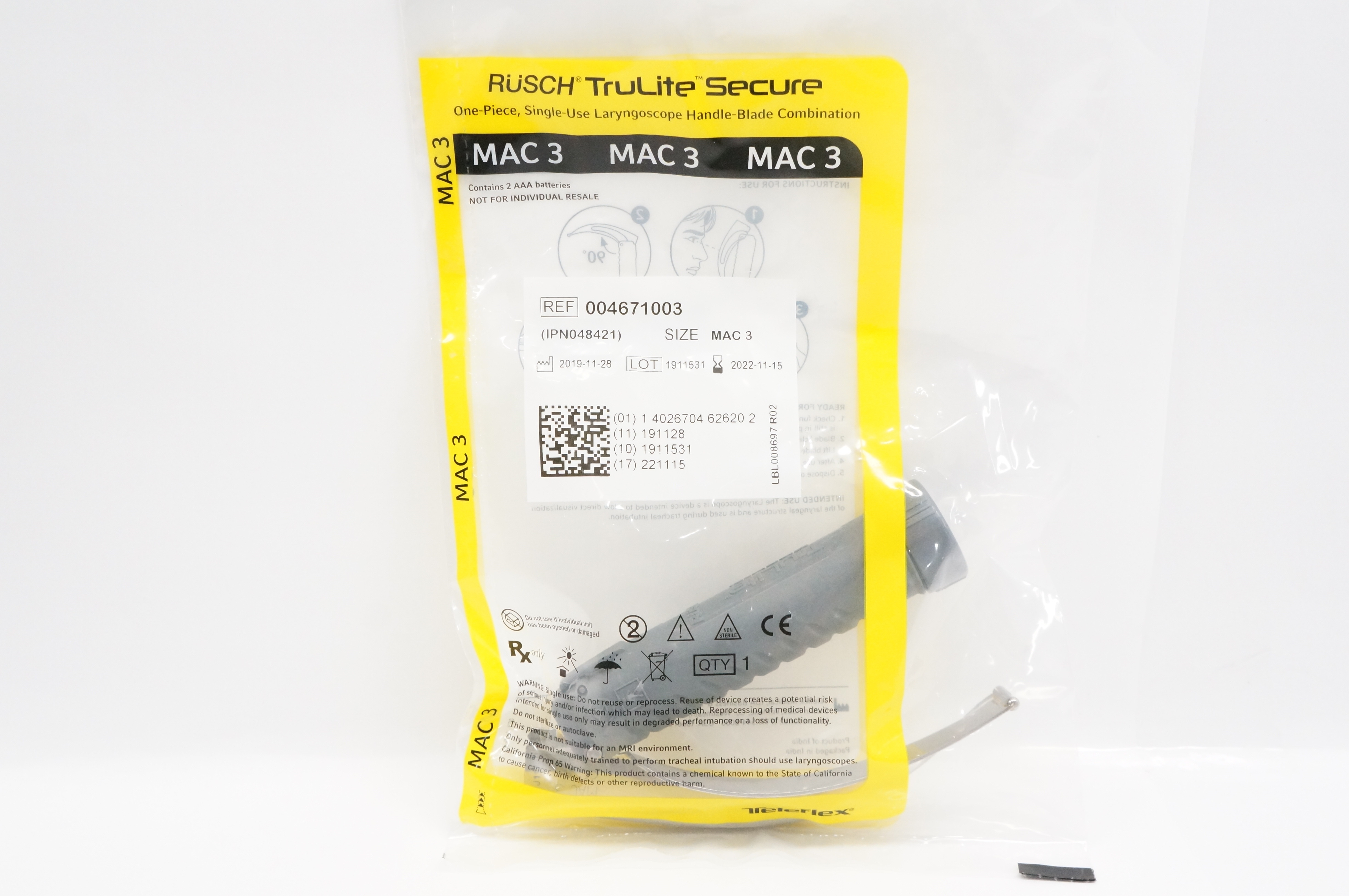 Teleflex 004671003 Rusch TruLite Laryngoscope Handle-Blade Combination ...