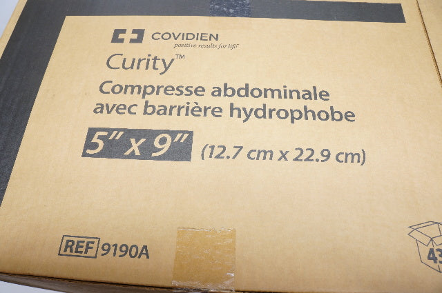 Covidien 9190A Curity Compresse Abdominale 5inch x 9inch - Box of 432