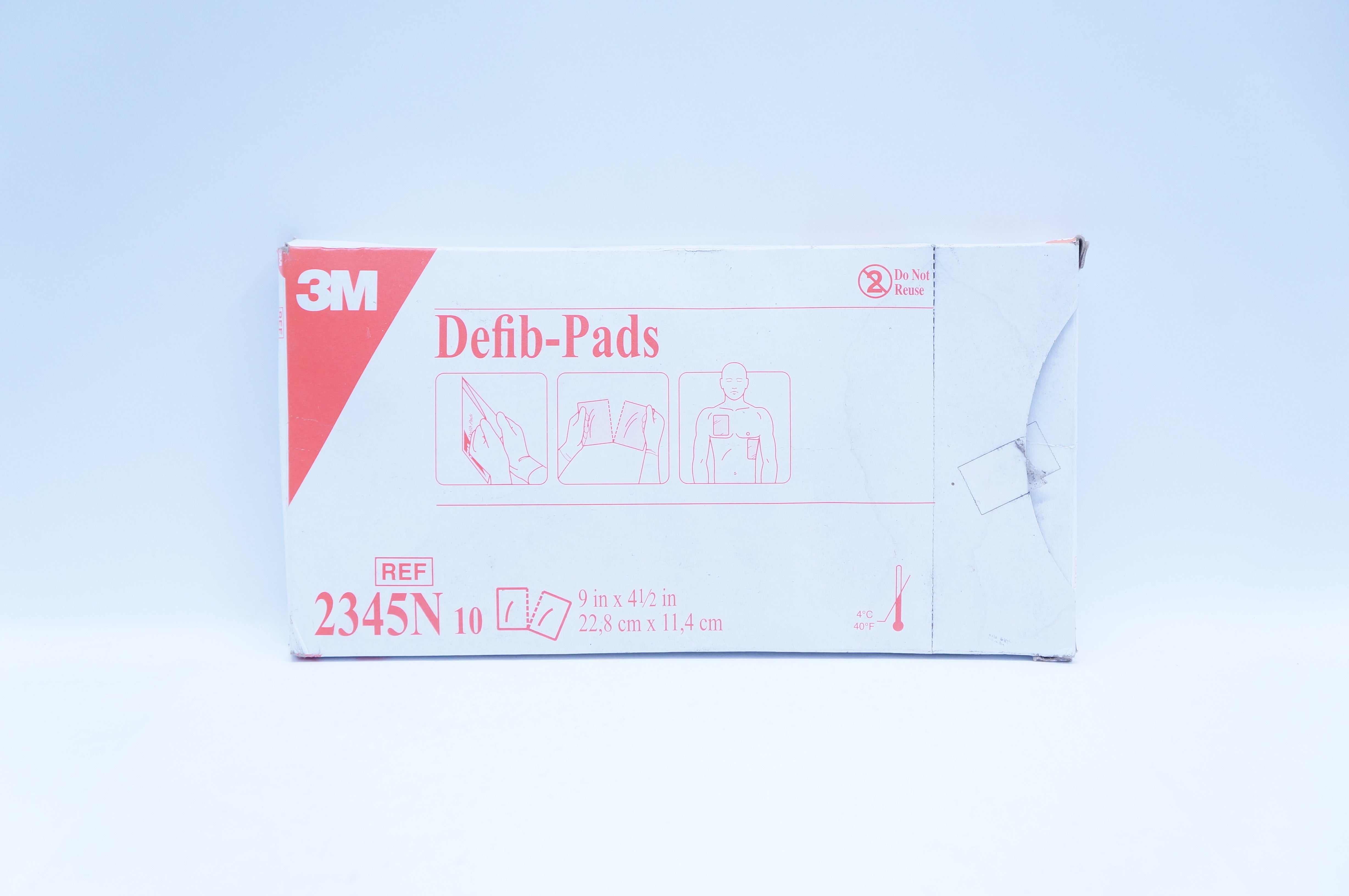 3M 2345N Defib-Pads 9in x 4 1/2in ~ Box of 10 (x)