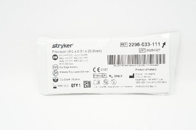 Stryker 2296-033-111 Precision 9.0 x 0.51 x 25.0mm