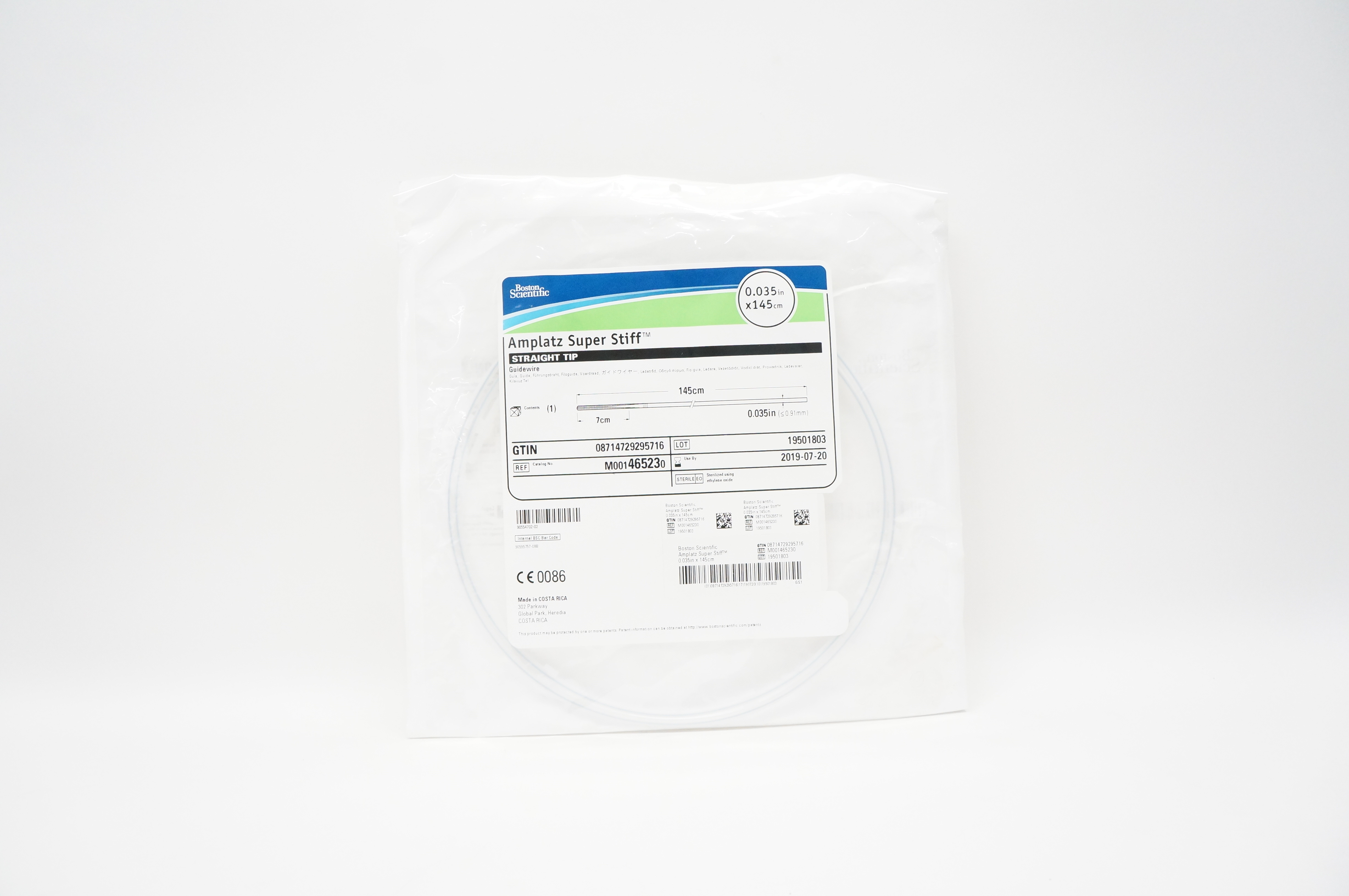 Boston Scientific 46523 Amplatz Super Stiff Guidewire 0.035in x 145cm (x)