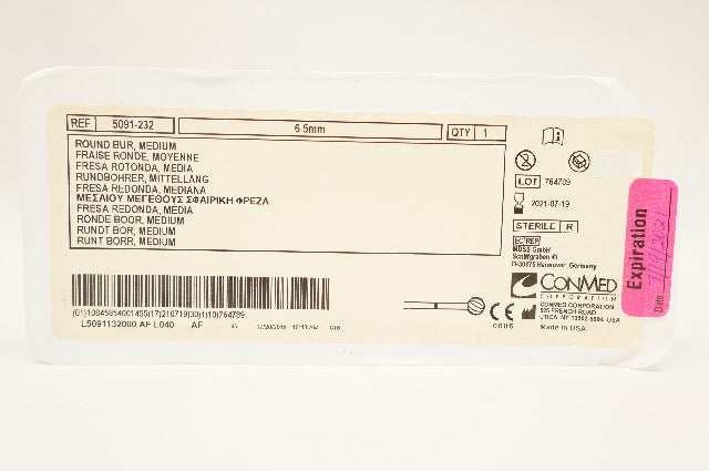 ConMed 5091-232 Round Bur, Medium 6.5mm (x)