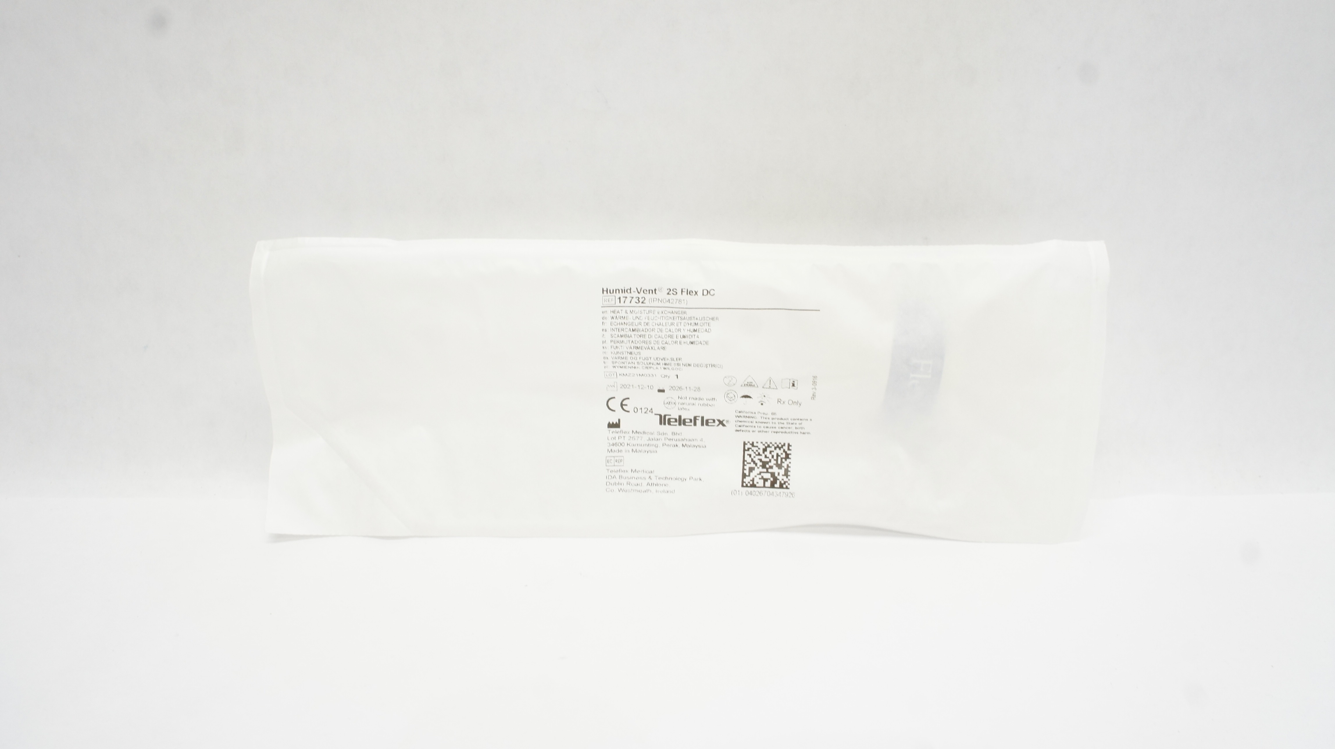 Teleflex 17732 Humid-Vent 2S Flex DC Heat & Moisture Exchanger