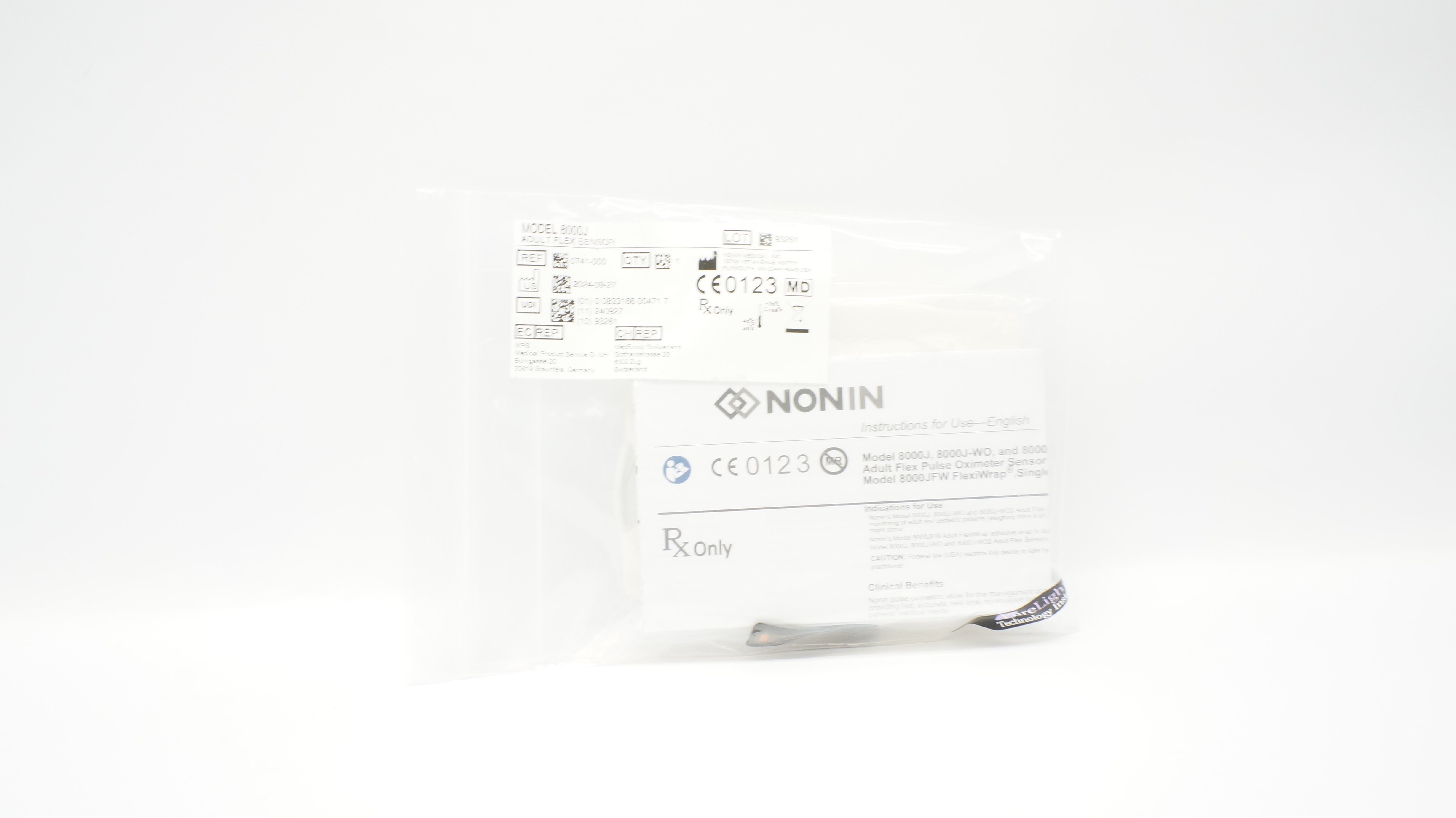 Nonin 0741-000 Model 8000J Adult Flex Sensor
