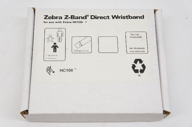 Zebra 10006999K Z-Band Direct Wristband Cartridge Kit, 1inch x 7inch