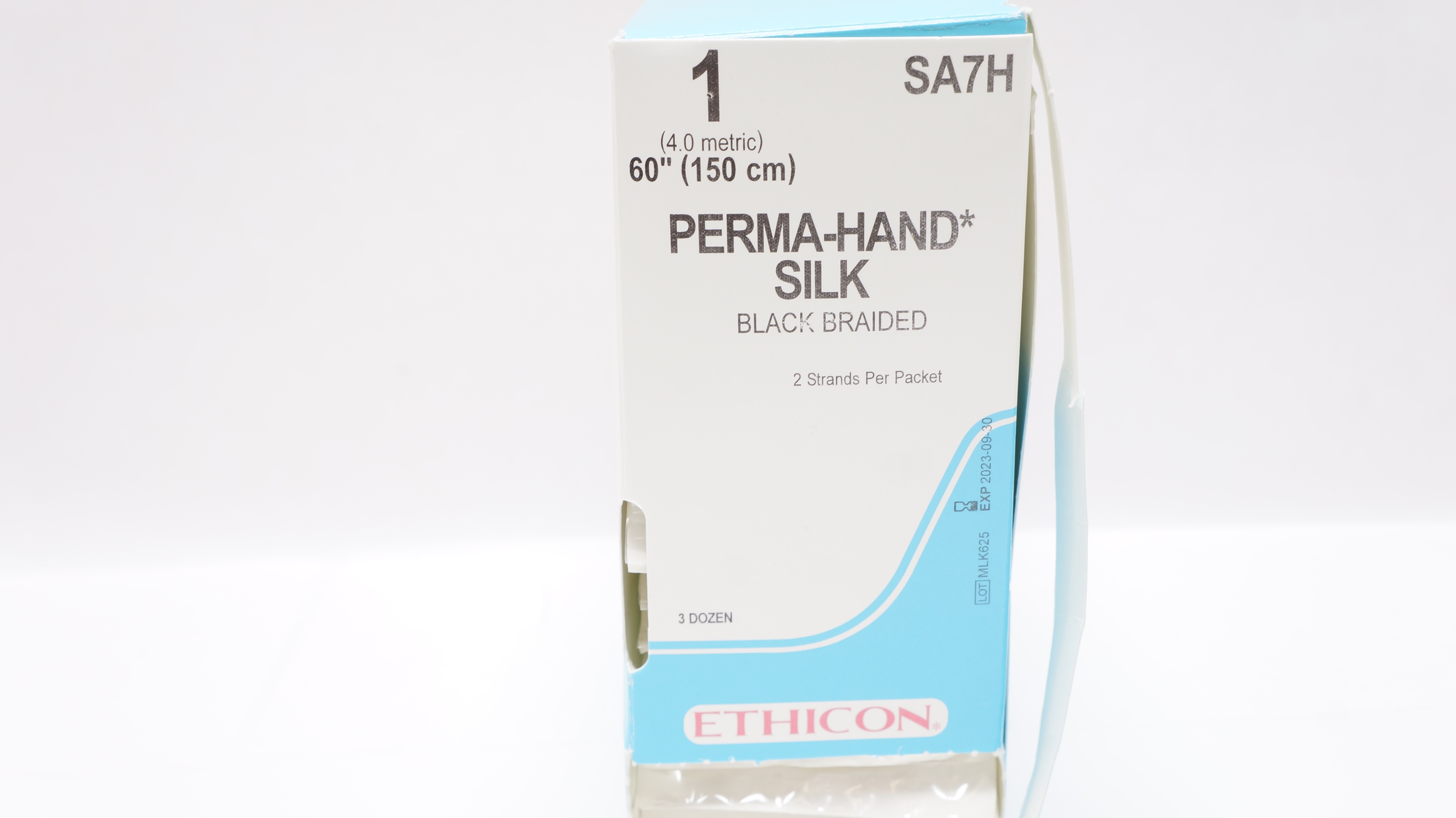 Ethicon SA7H 1 Perma-Hand Silk Black Braided Stre, 60inch (x) - Box of 33